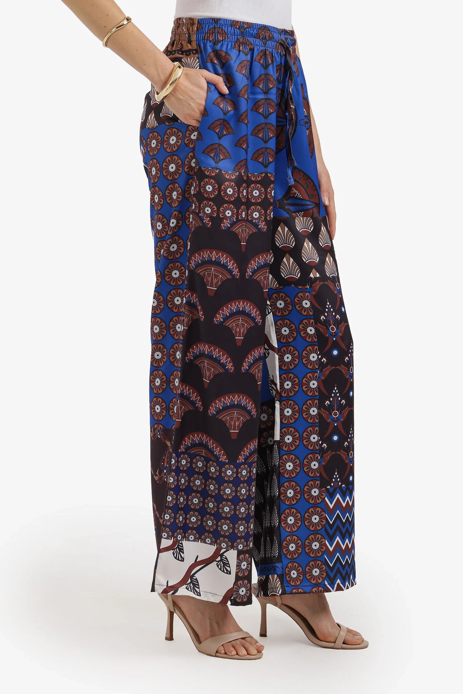 Patchwork Wide-Leg Pants - Carina 4