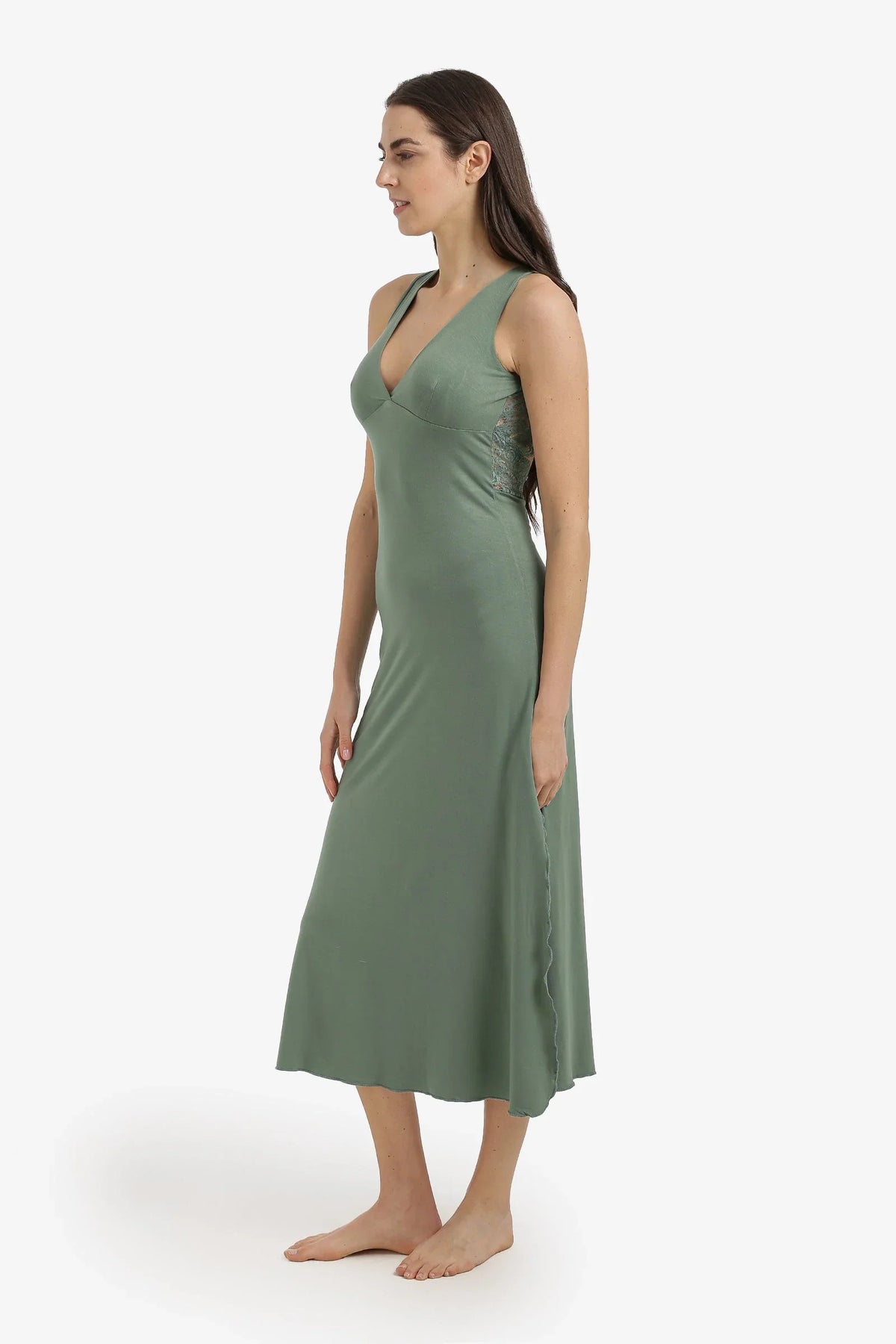 Side-Slit Midi Nightgown - Carina 32