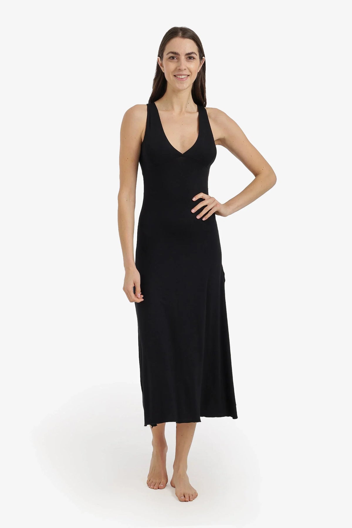 Side-Slit Midi Nightgown - Carina 20