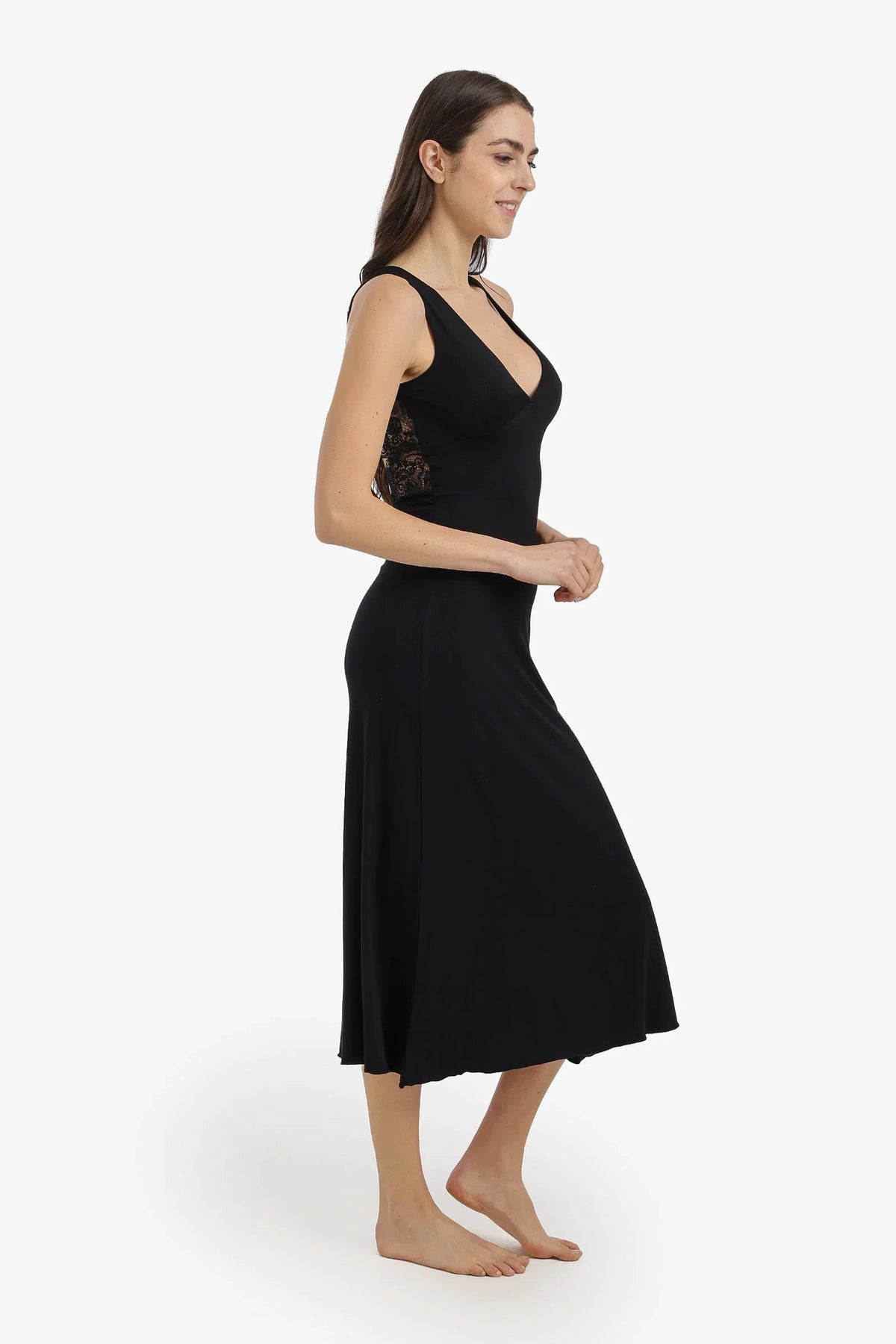 Side-Slit Midi Nightgown - Carina 35