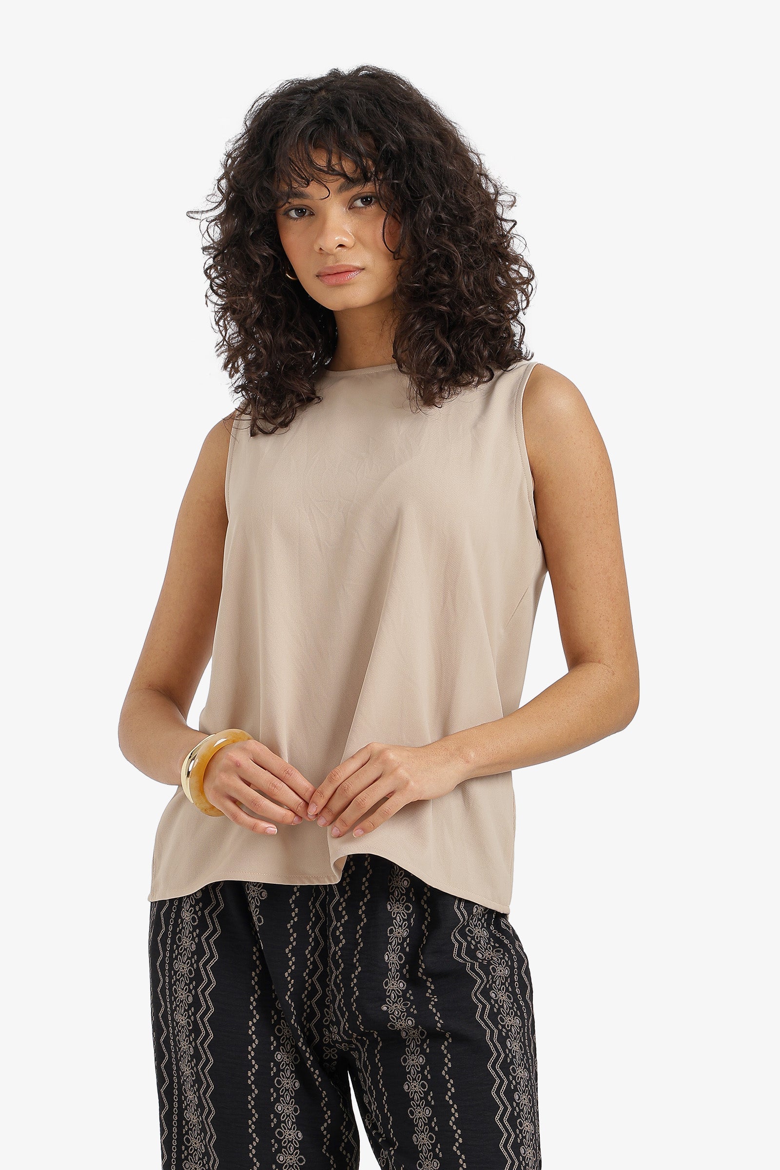 Sleeveless Viscose Blouse - Clue - Babazzaro