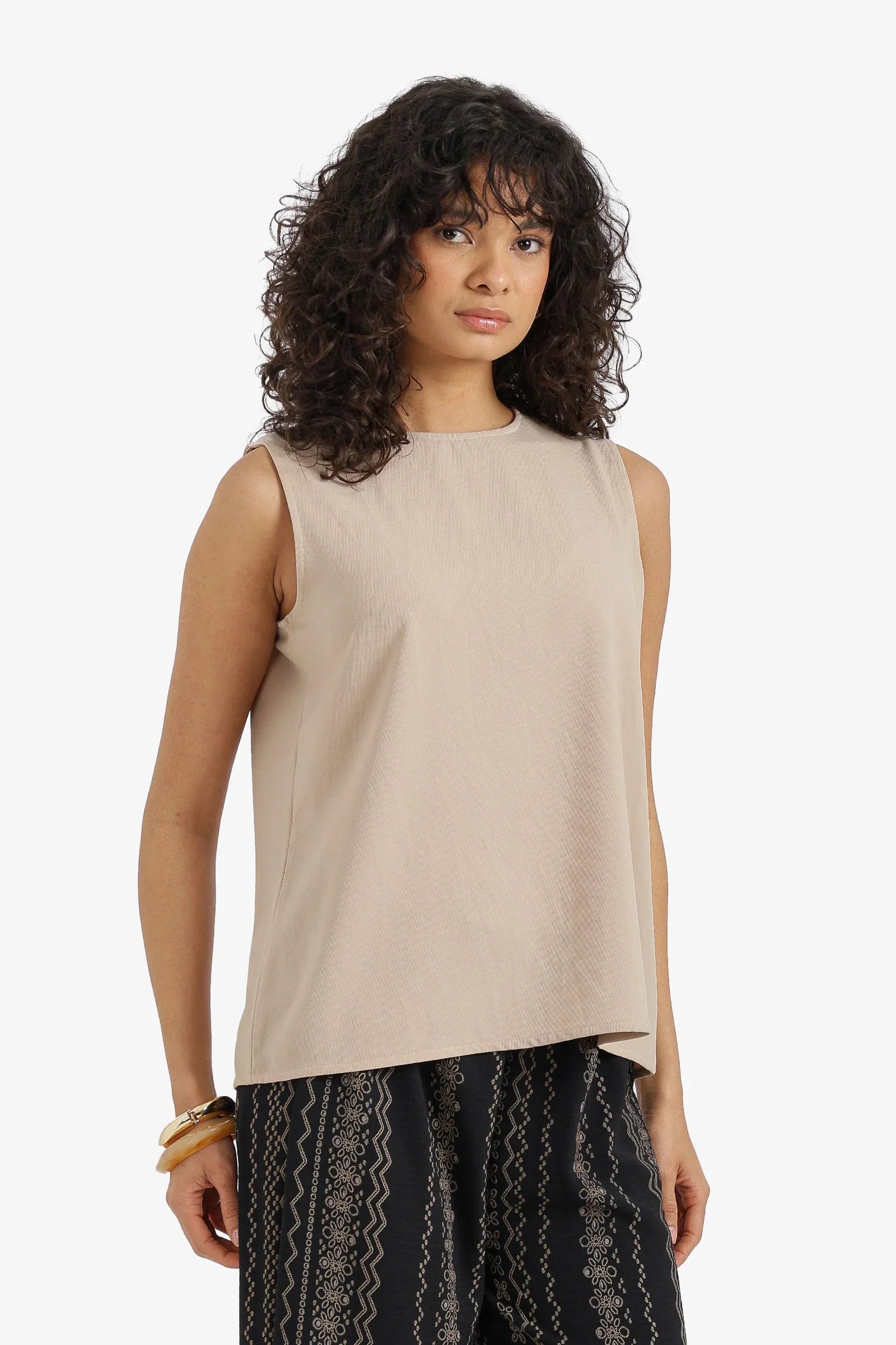 Sleeveless Viscose Blouse - Clue - Babazzaro