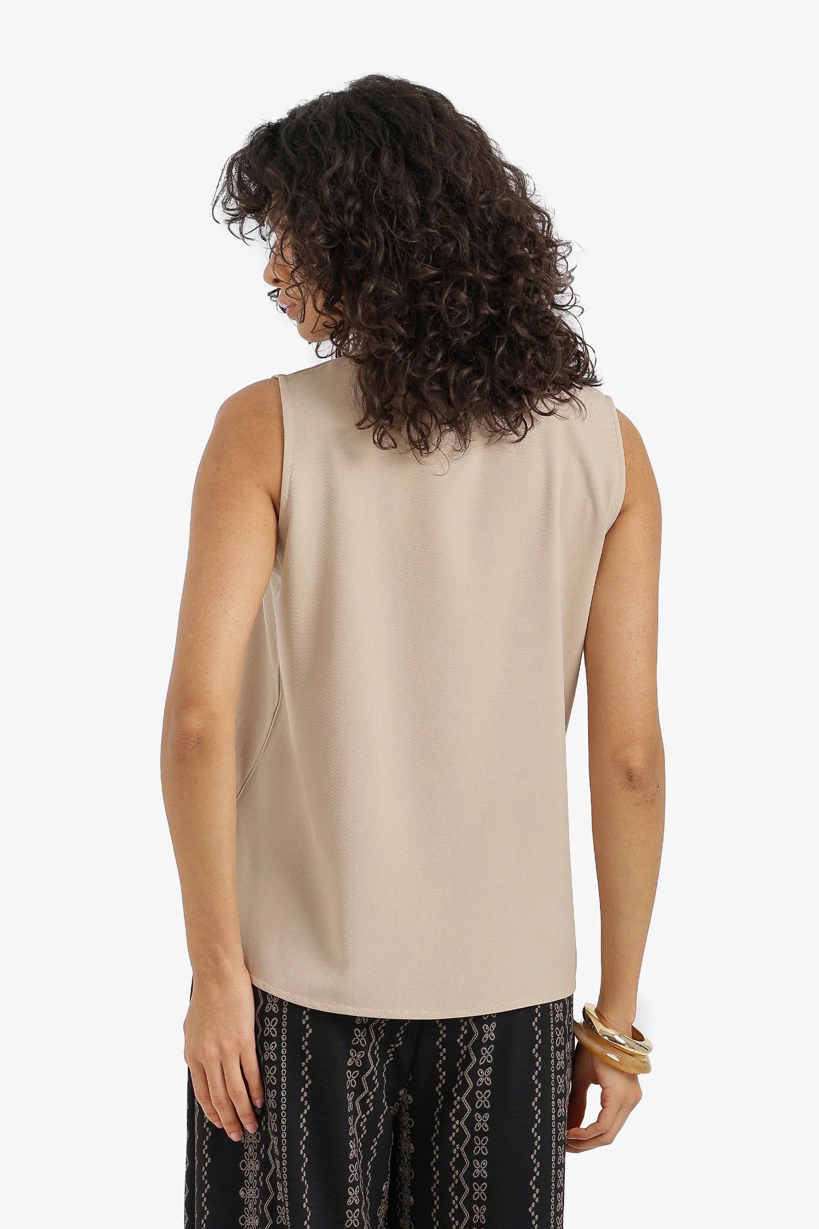 Sleeveless Viscose Blouse - Clue - Babazzaro