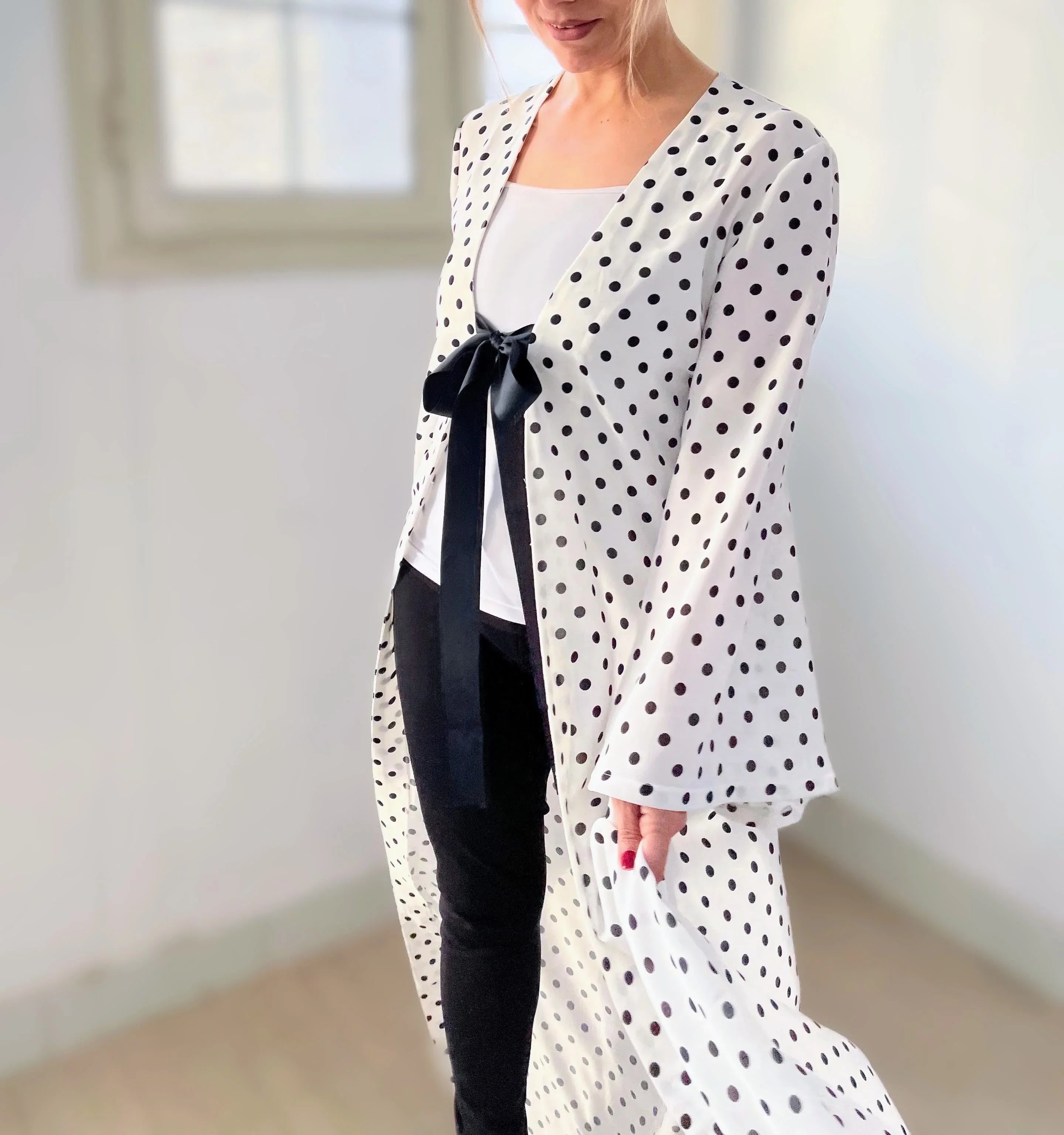 Reehan - Bow-tie Kaftan/cardigan