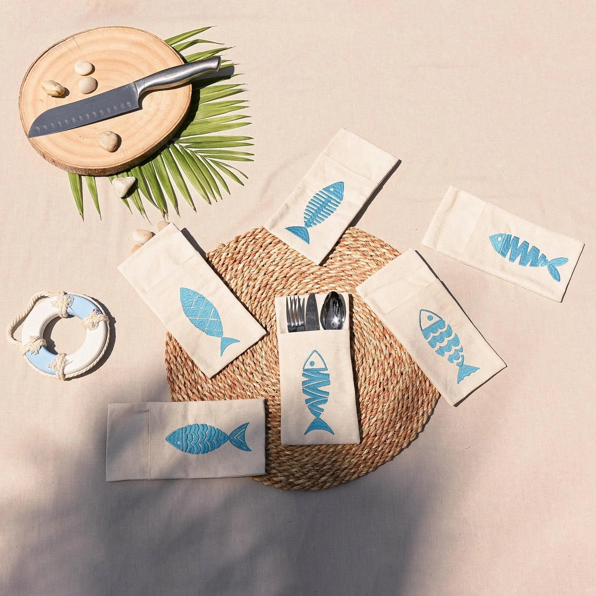 Fish Party Cutlery Sleeves Set - Ticas