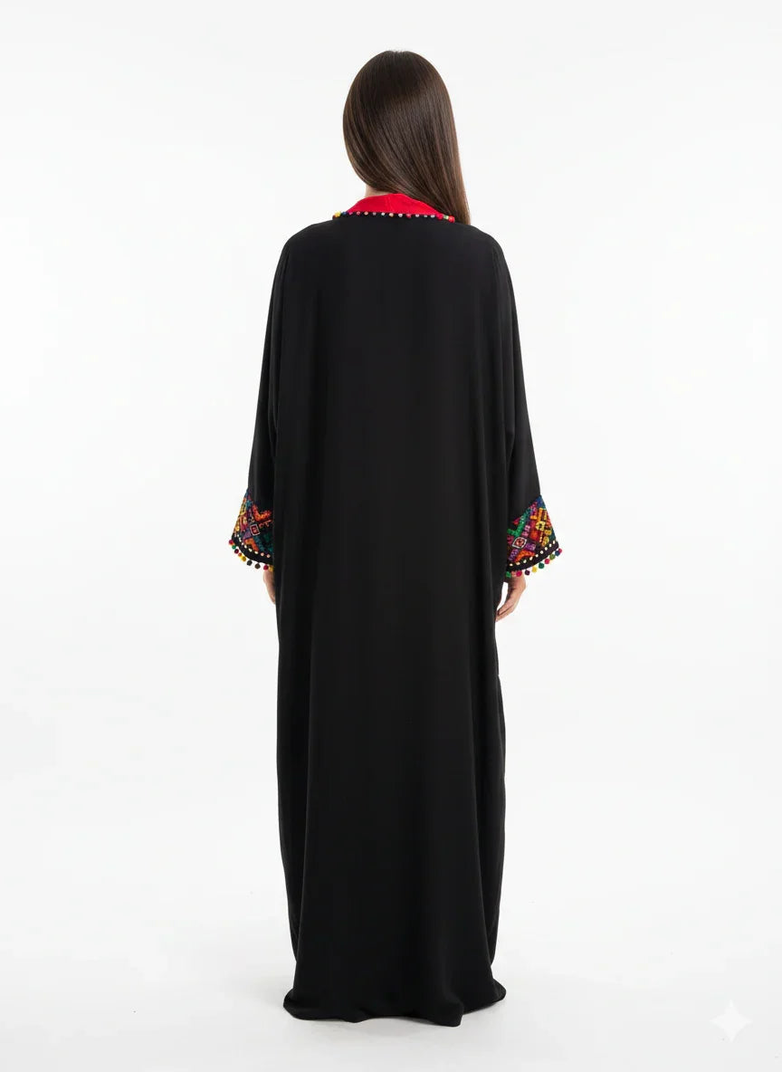 Urbantique - Handmade Embroidery Black Kaftan 3