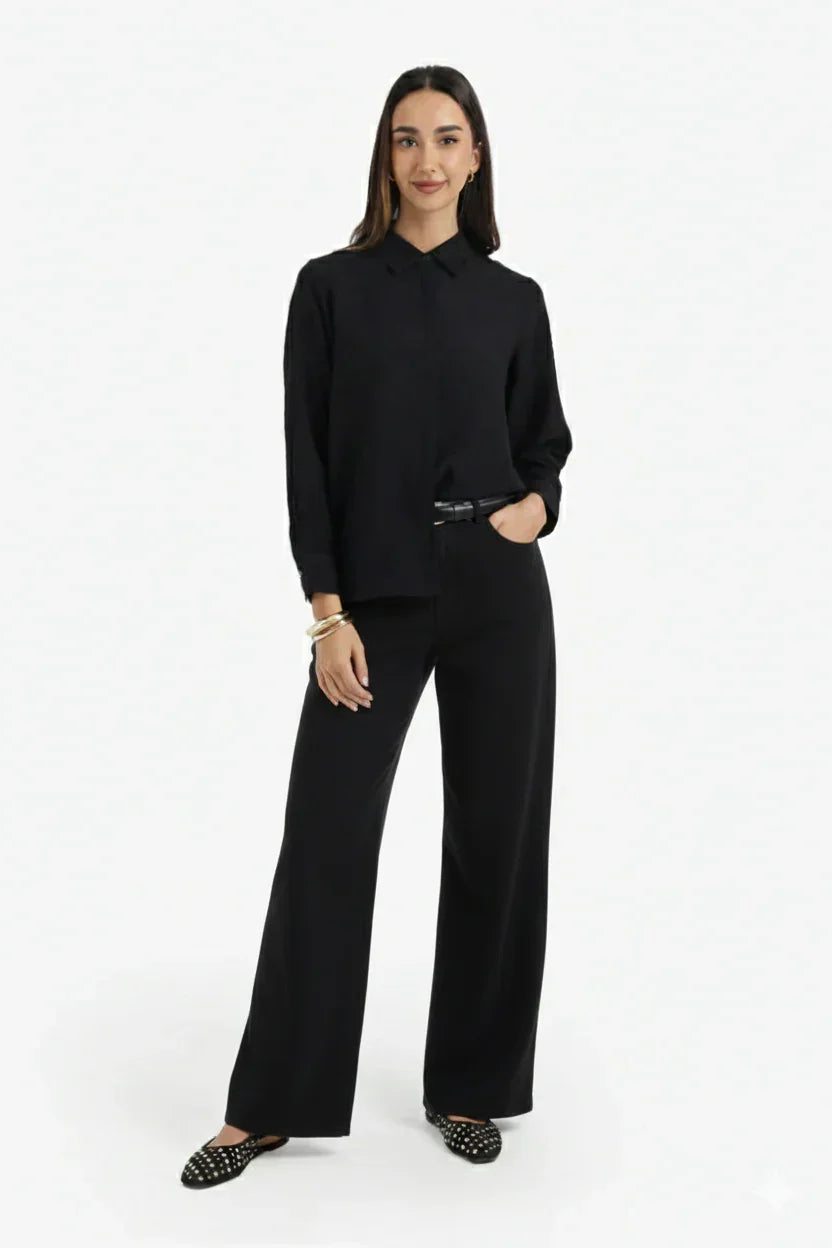 Hidden Placket Lounge Shirt - Carina 10