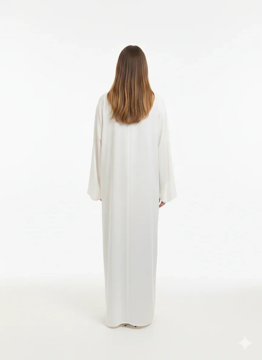 Urbantique - White Kaftan with Shades of Beige 2