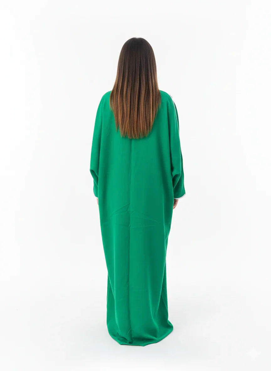 Urbantique - Green Kaftan with Crescent & Star Strass 3