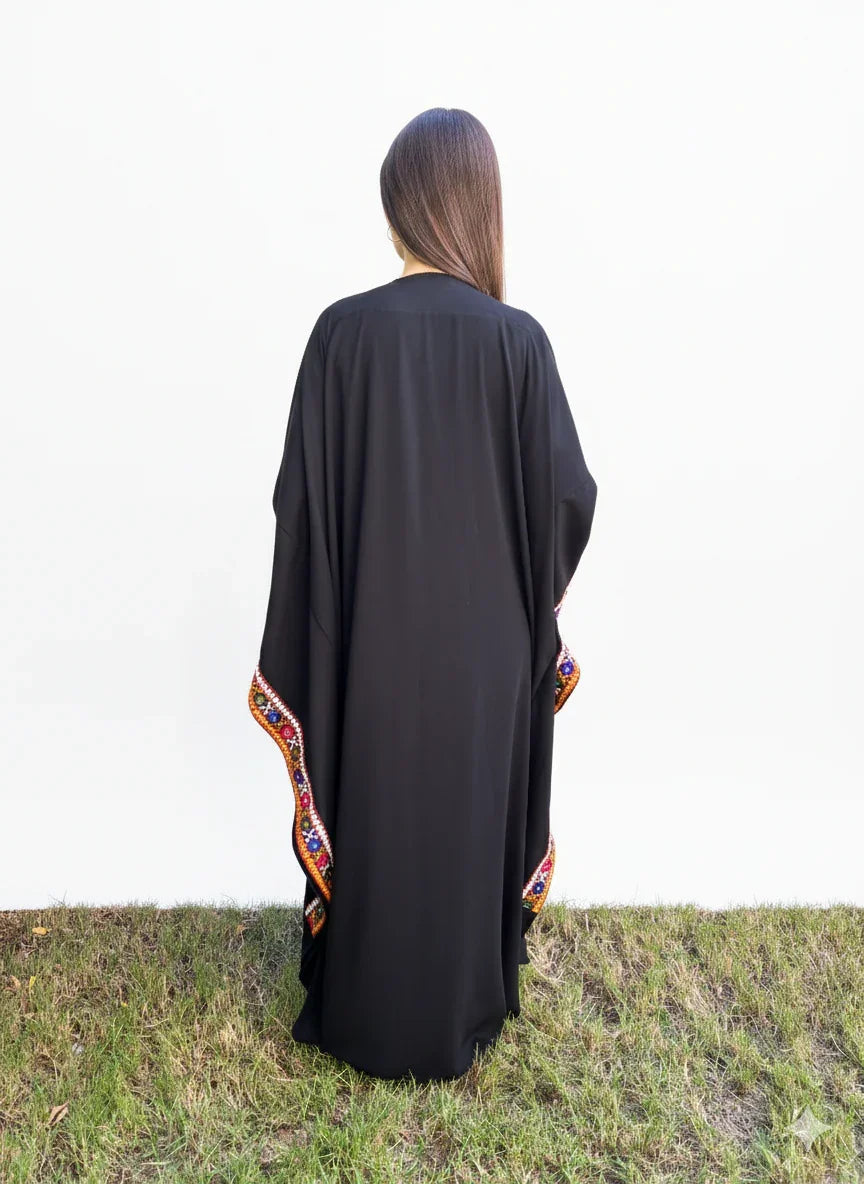 Urbantique - Black Embroidered Abaya 3