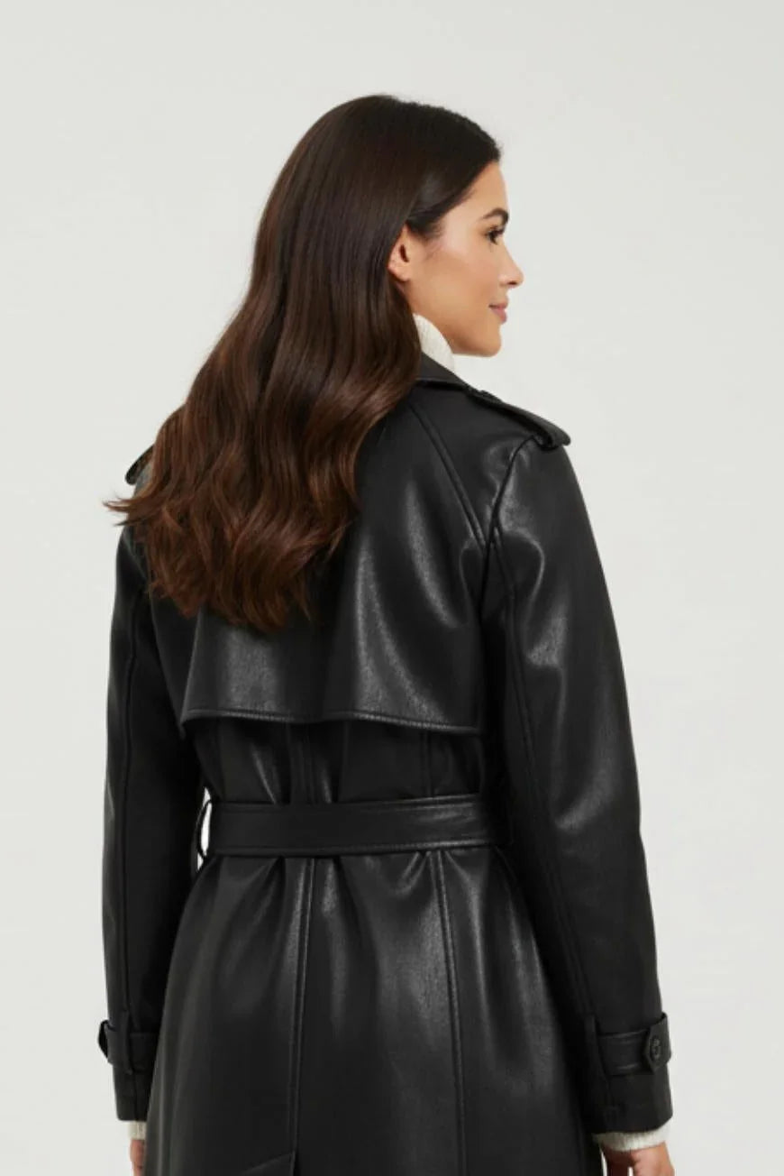 Carina - Leather Trench Coat 2