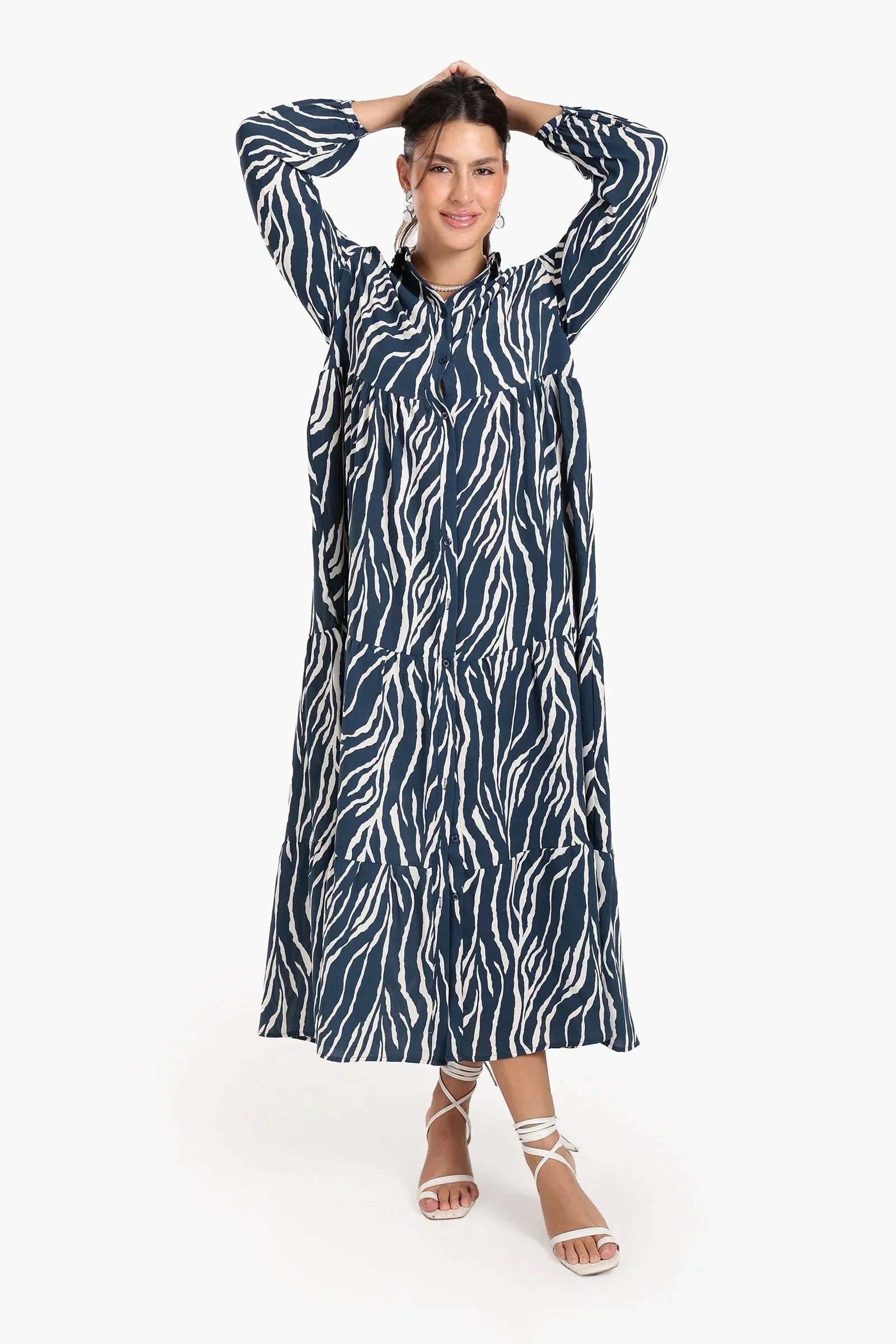 Clue - Zebra Print Tencel Dress 1