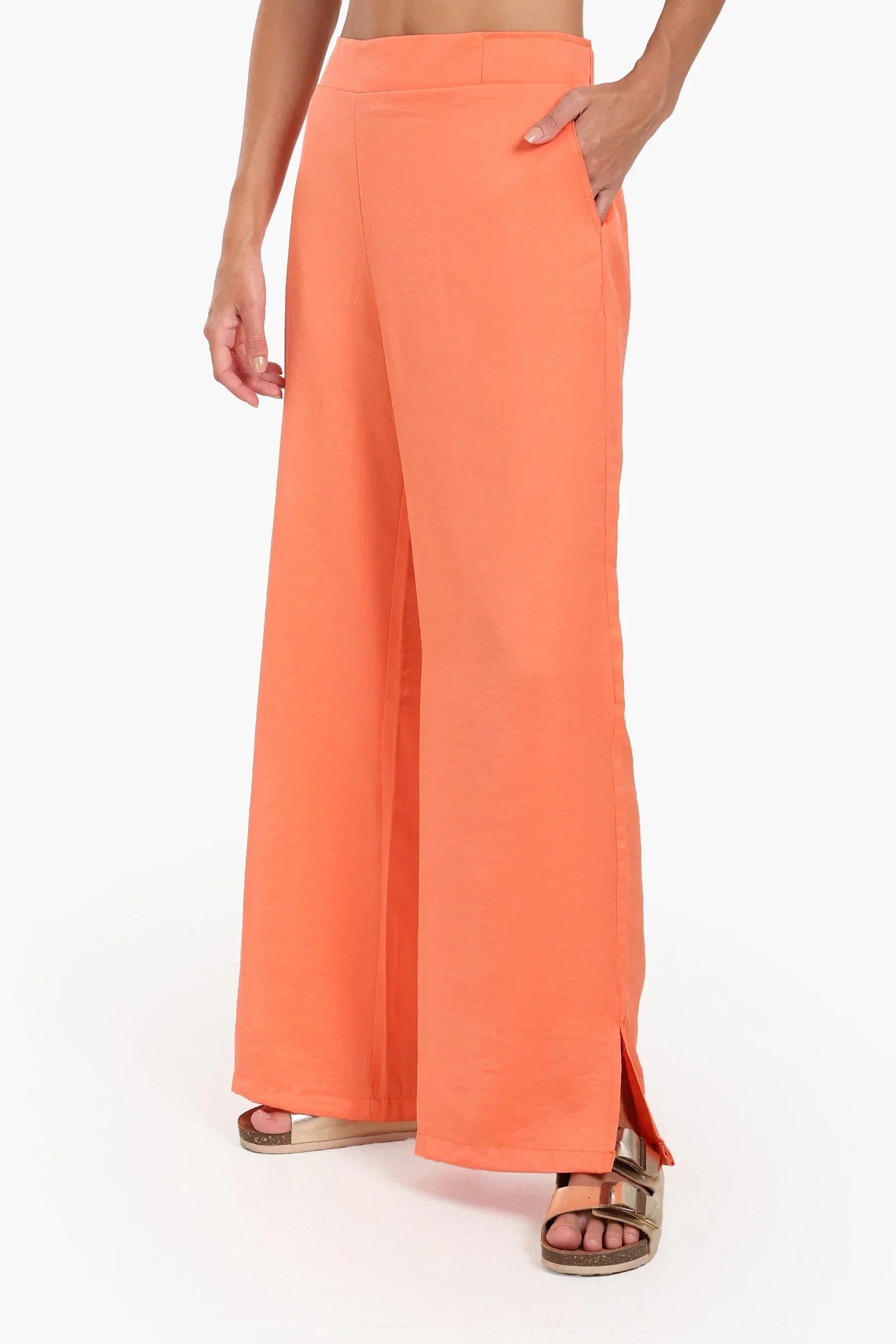 Clue - High Waist Wide-Leg Pants 2
