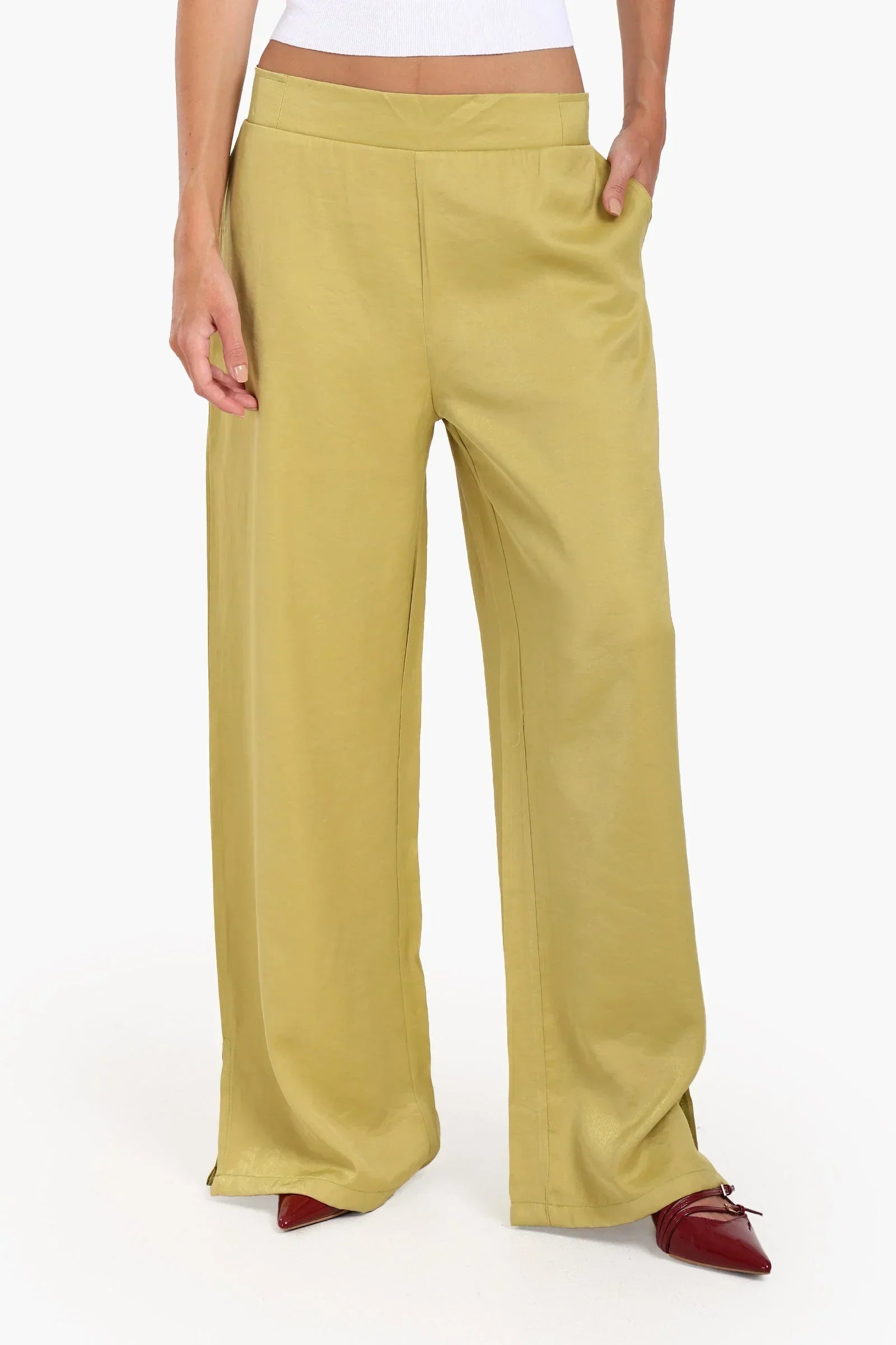 Clue - High Waist Wide-Leg Pants 17