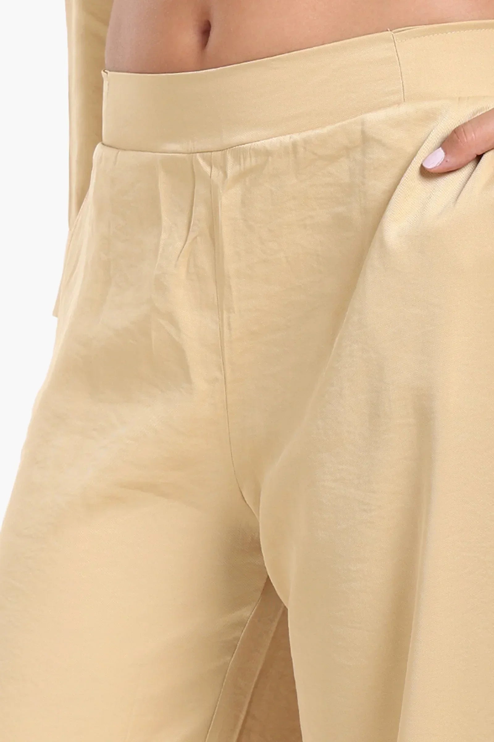Clue - High Waist Wide-Leg Pants 8