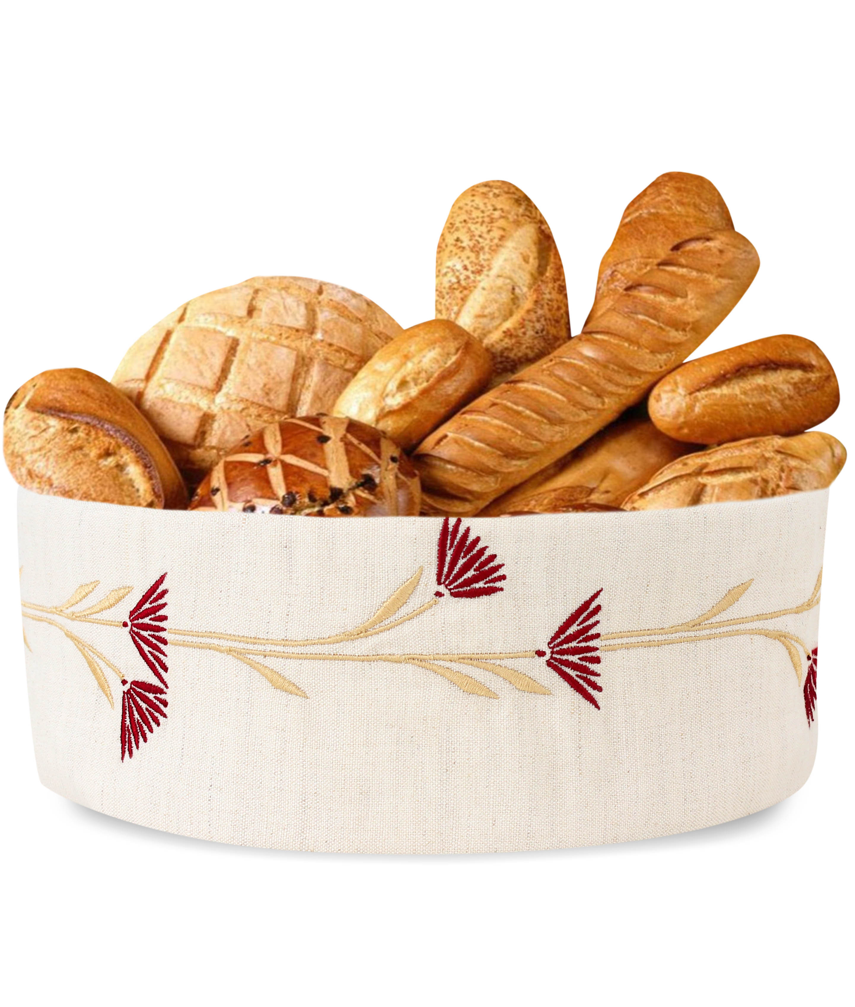 Eternal Lotus Linen Breadbasket - Ticas 1