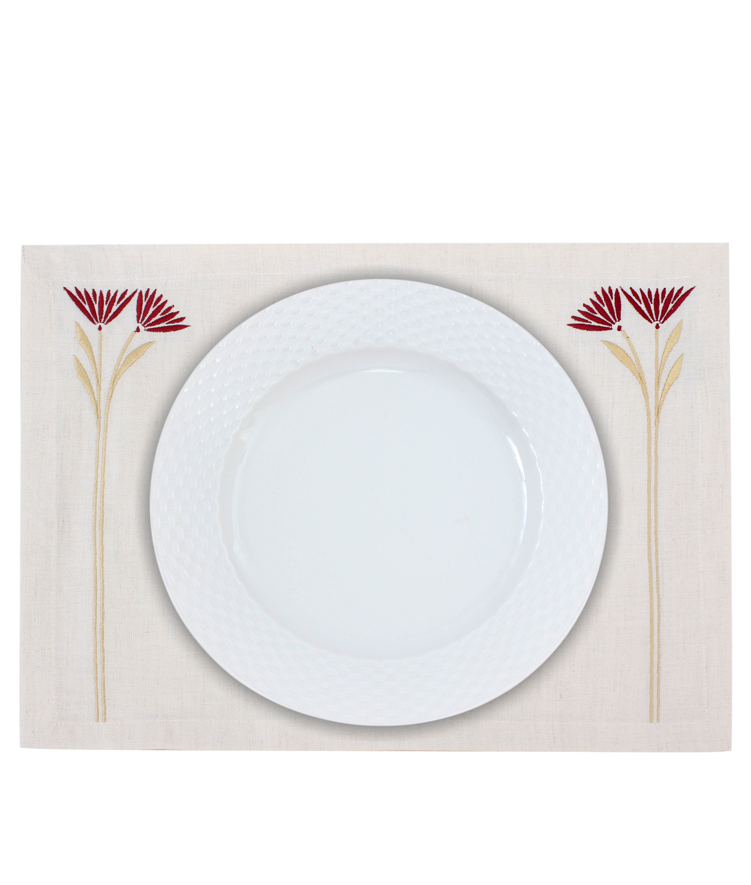 Eternal Lotus Linen Placemats Set - Ticas 1