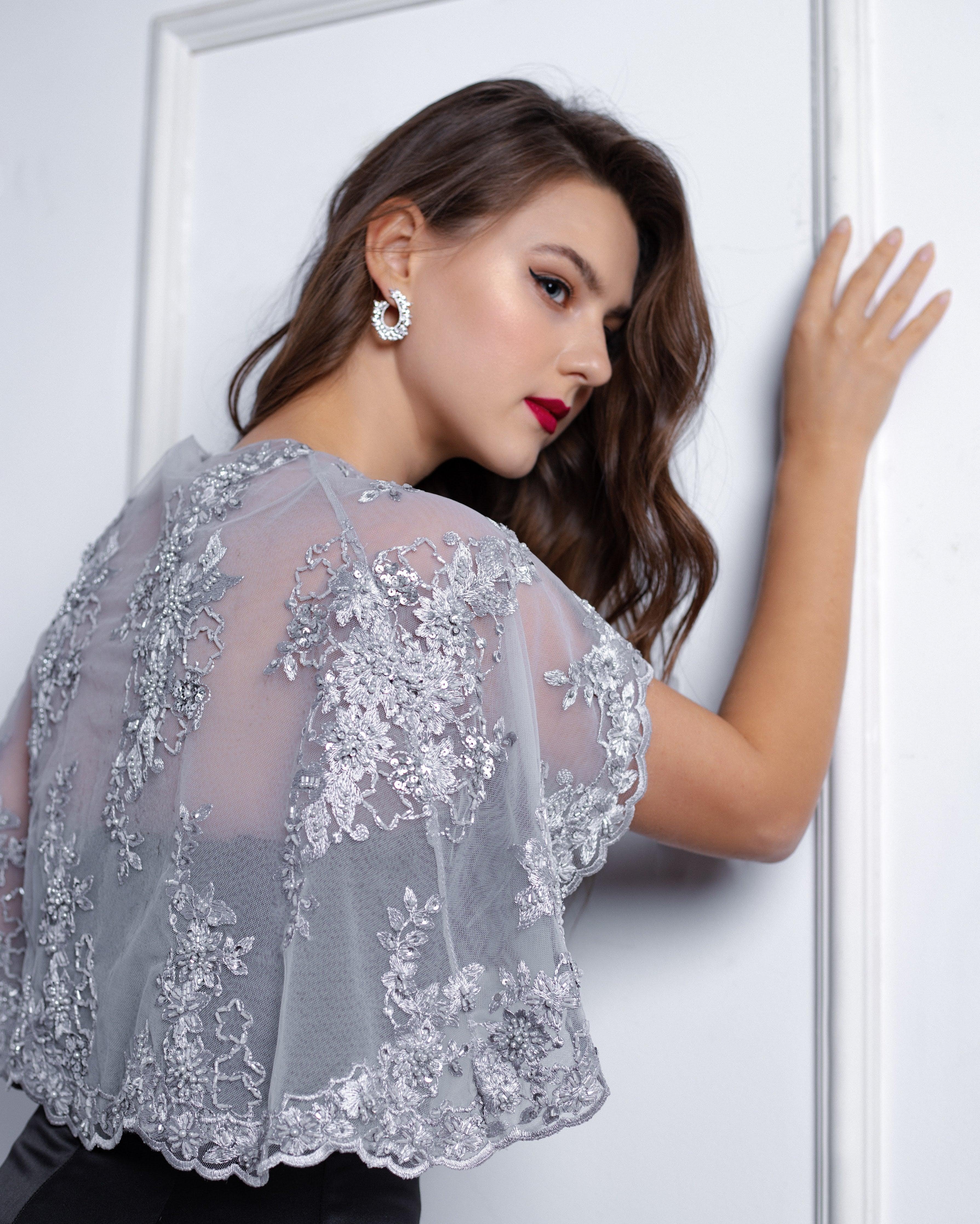 Reehan - Scalloped hem mermaid dress & bolero 8