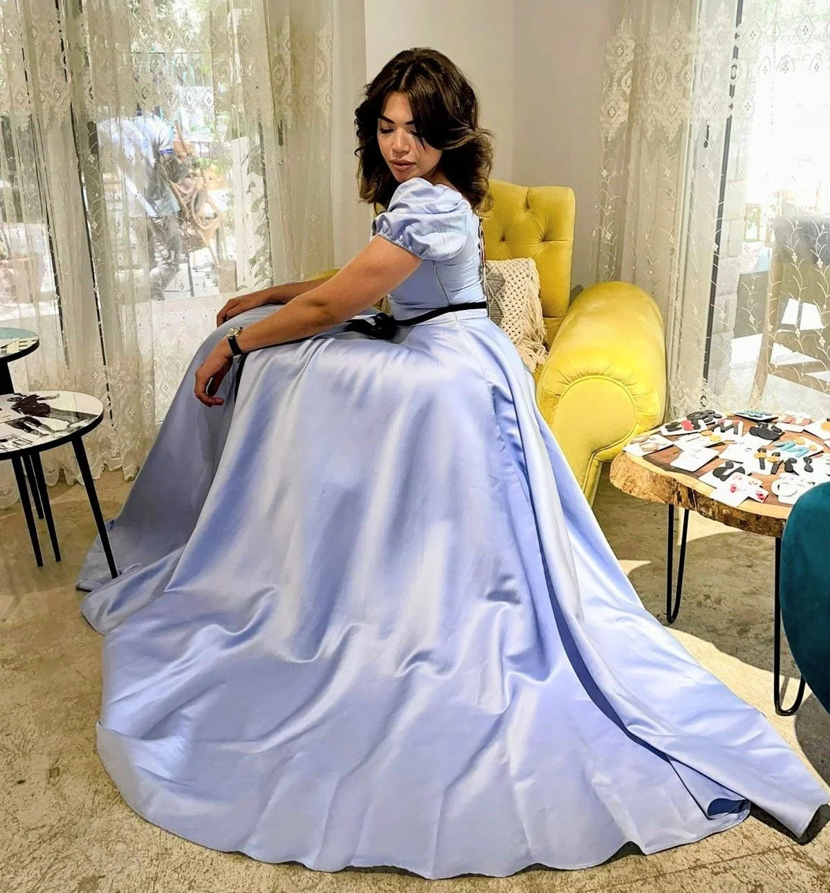 Reehan - A-Line puffed sleeve dress 5