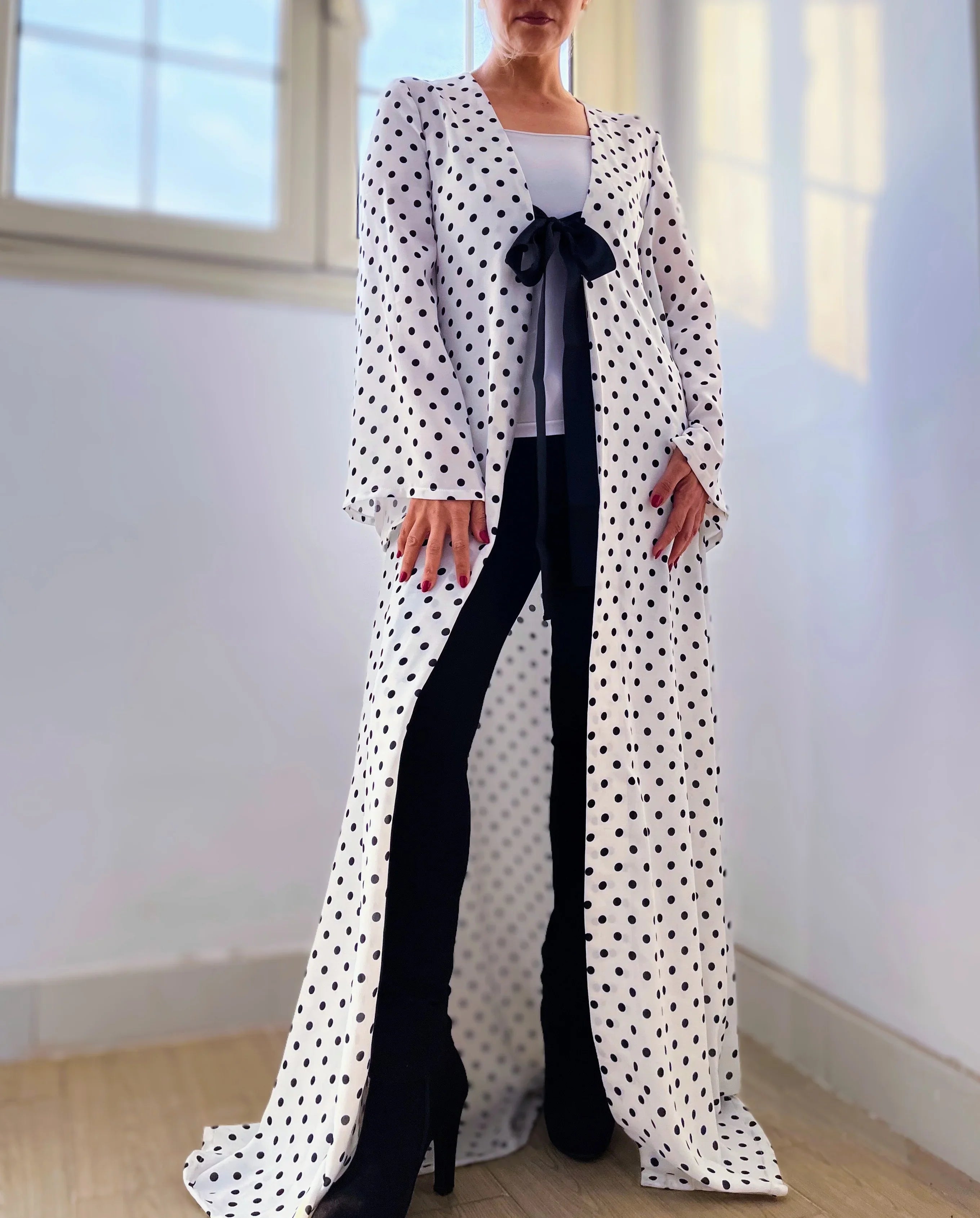 Reehan - Bow-tie Kaftan/cardigan