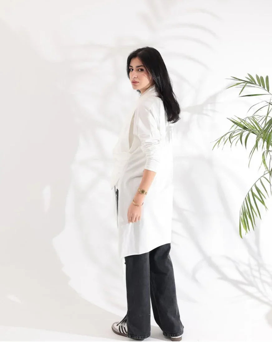 A_Squared_Y - White wrapped T-shirt 5