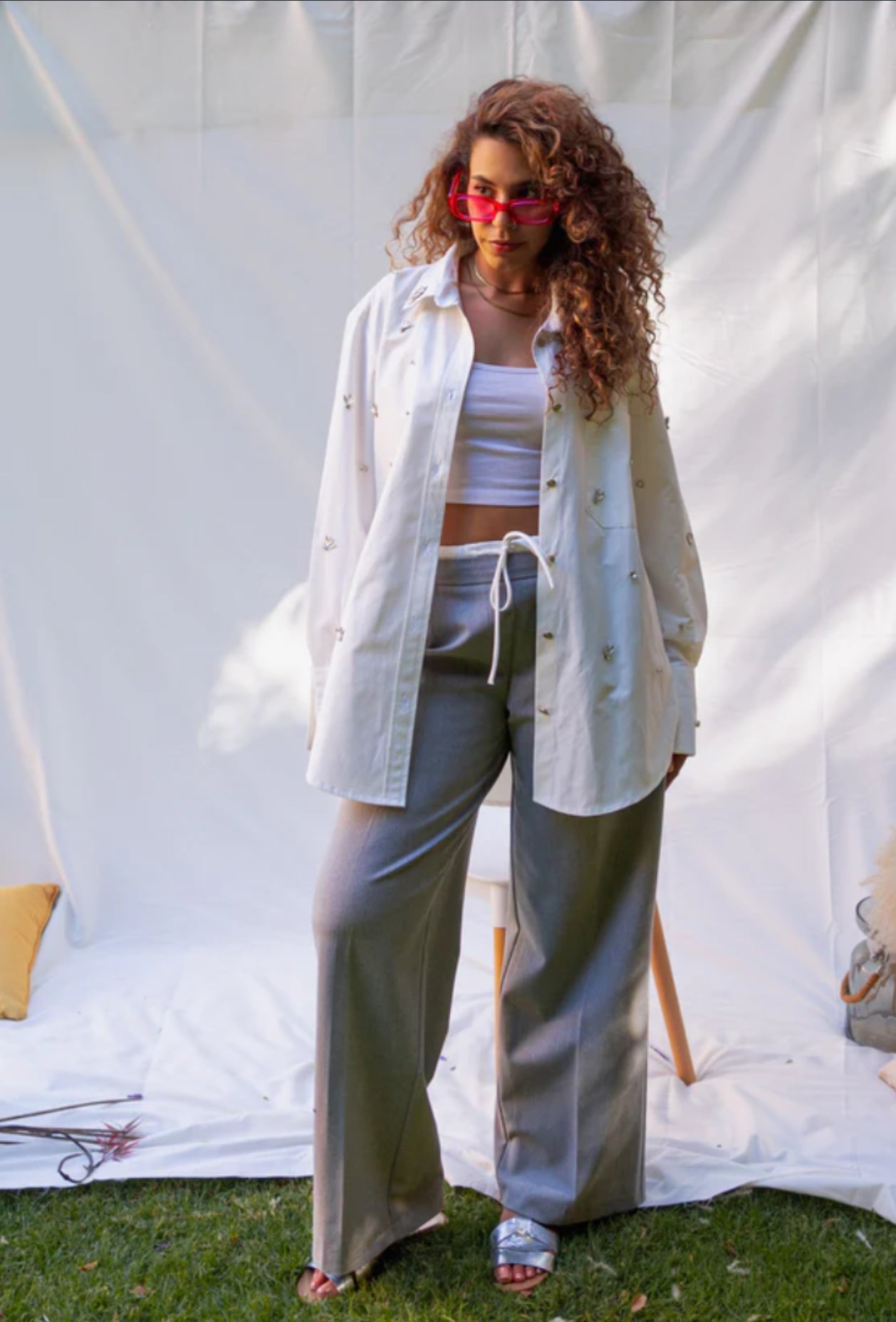 A_Squared_Y - Poplin Diamond Shirt 1
