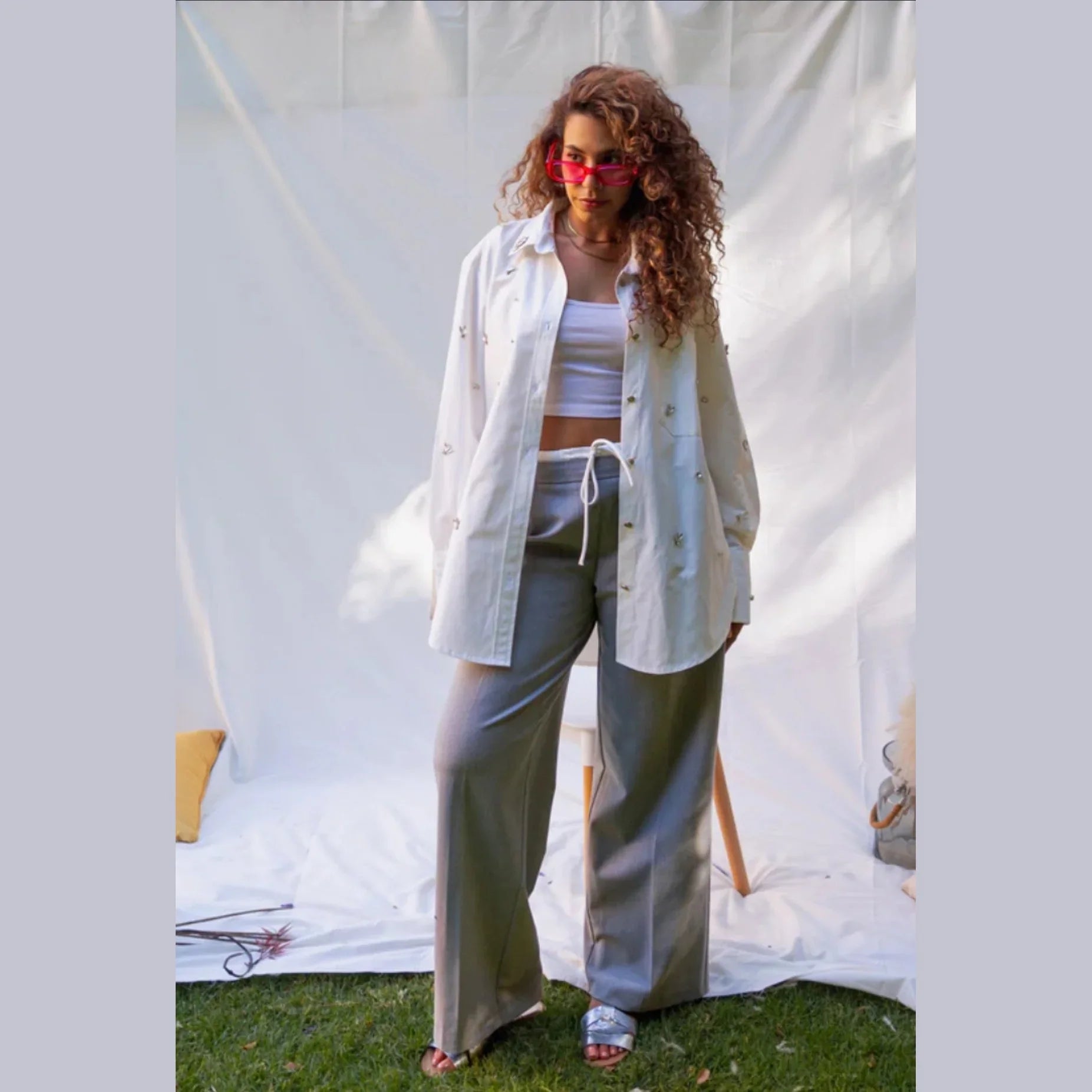 A_Squared_Y - Poplin Diamond Shirt 1