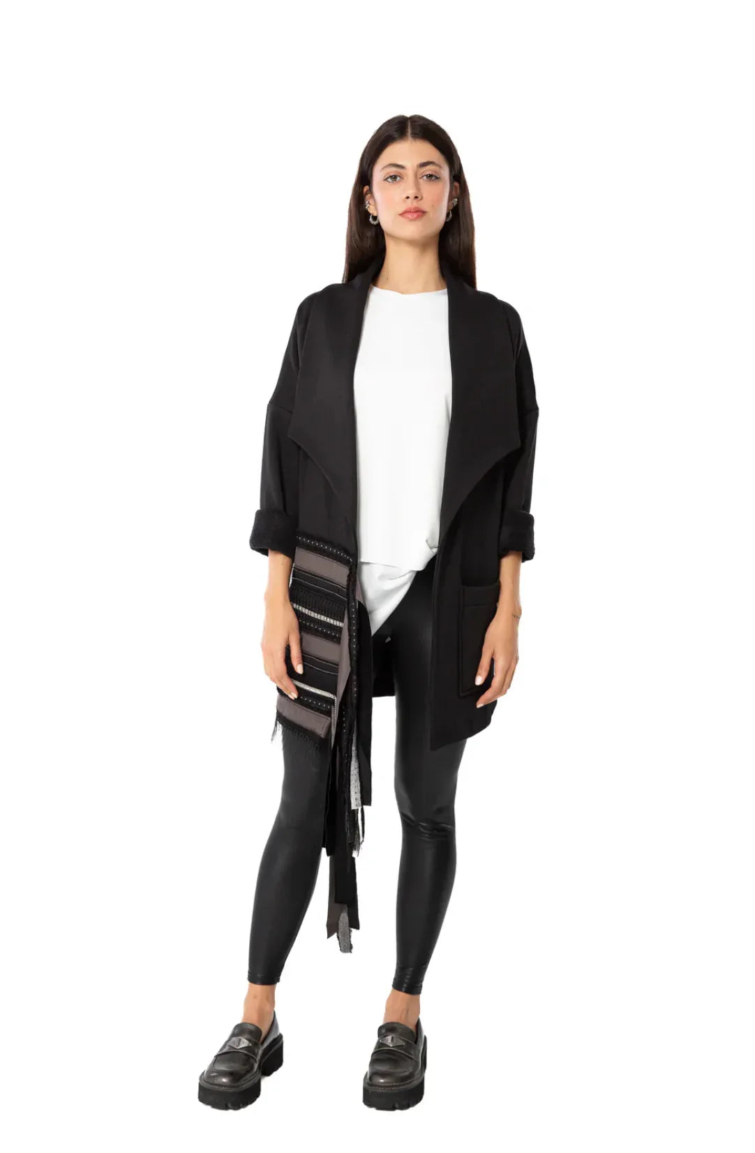 A_Squared_Y - Long oversized black jacket 1