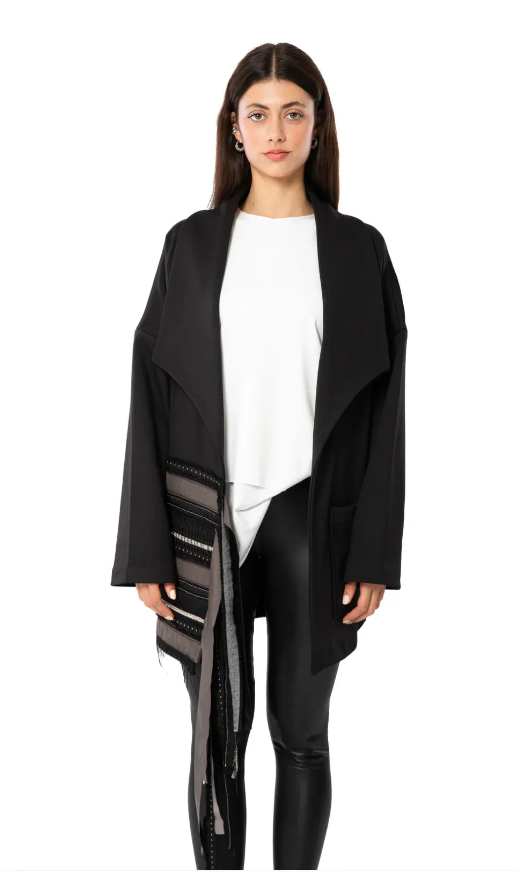 A_Squared_Y - Long oversized black jacket 2