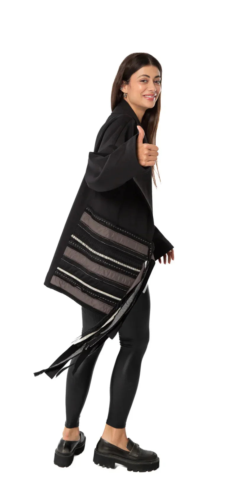 A_Squared_Y - Long oversized black jacket 3