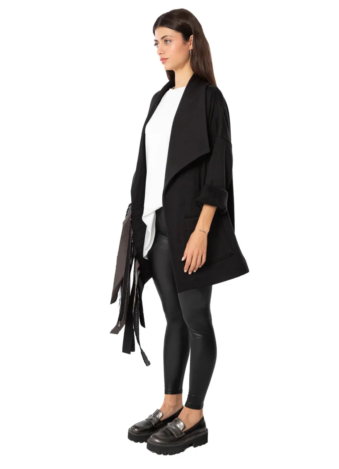 A_Squared_Y - Long oversized black jacket 4