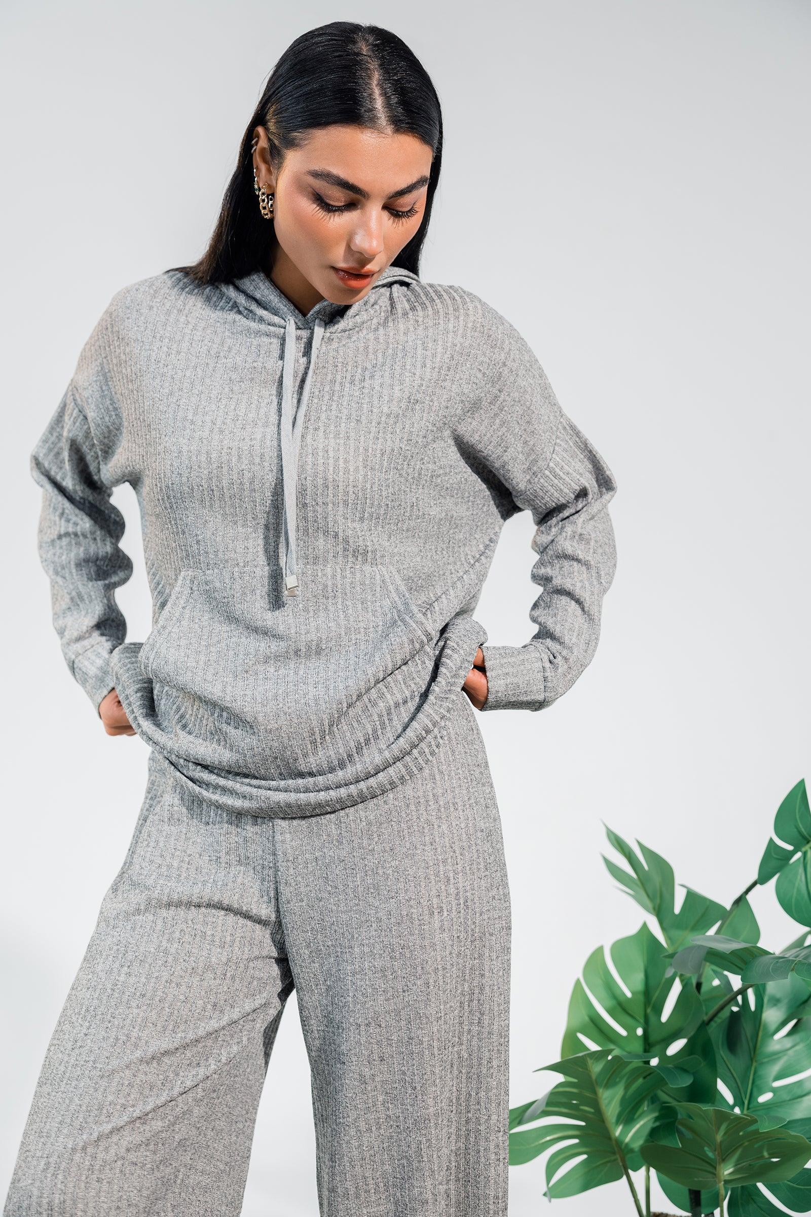 Clue - Ribbed Polyester Hoodie 1