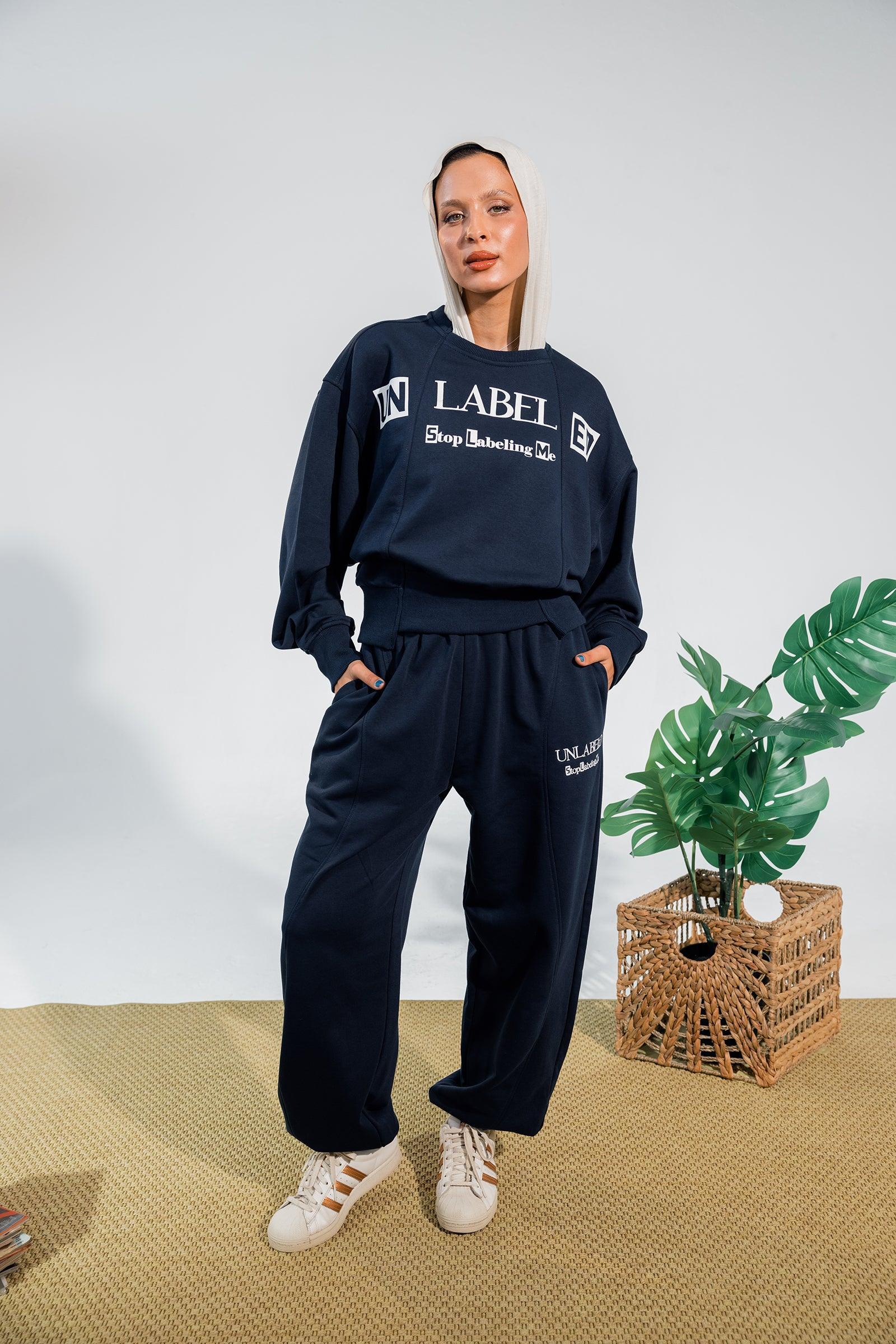 Clue - Navy Printed Lounge Joggers 2