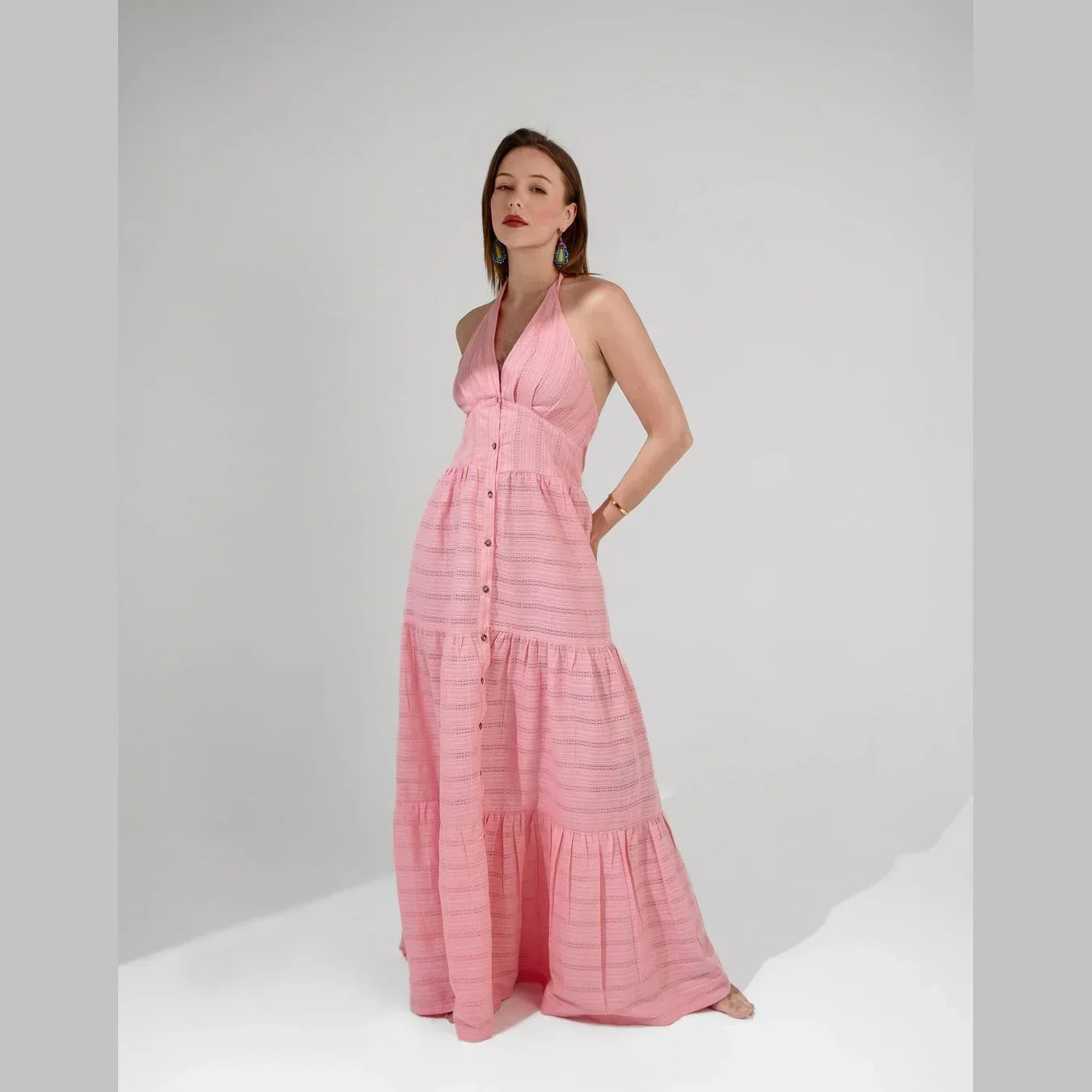 Camille Halter Neck Maxi Dress
