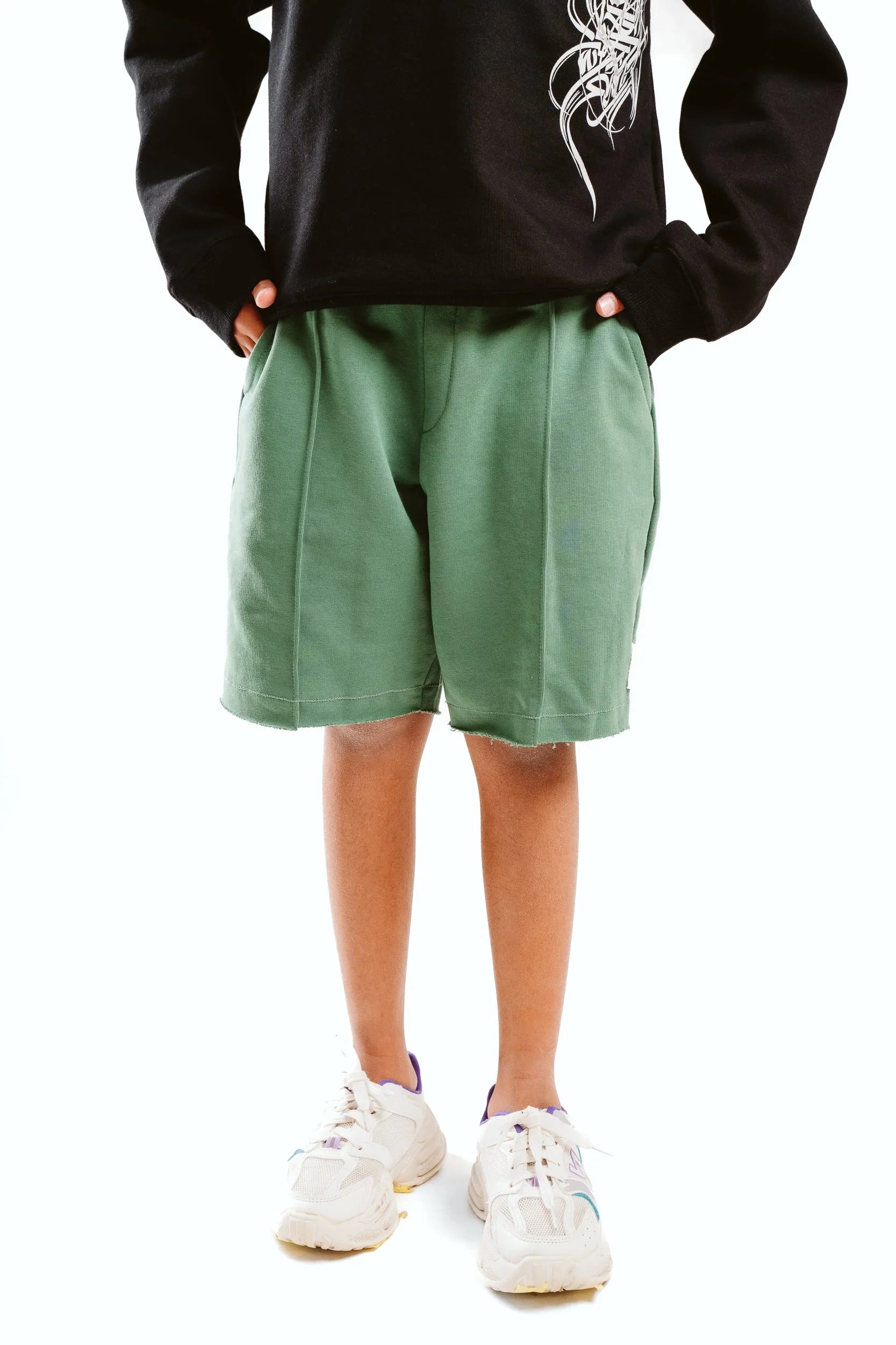 NAS Trends - Not Boring Kids Short - Olive 2