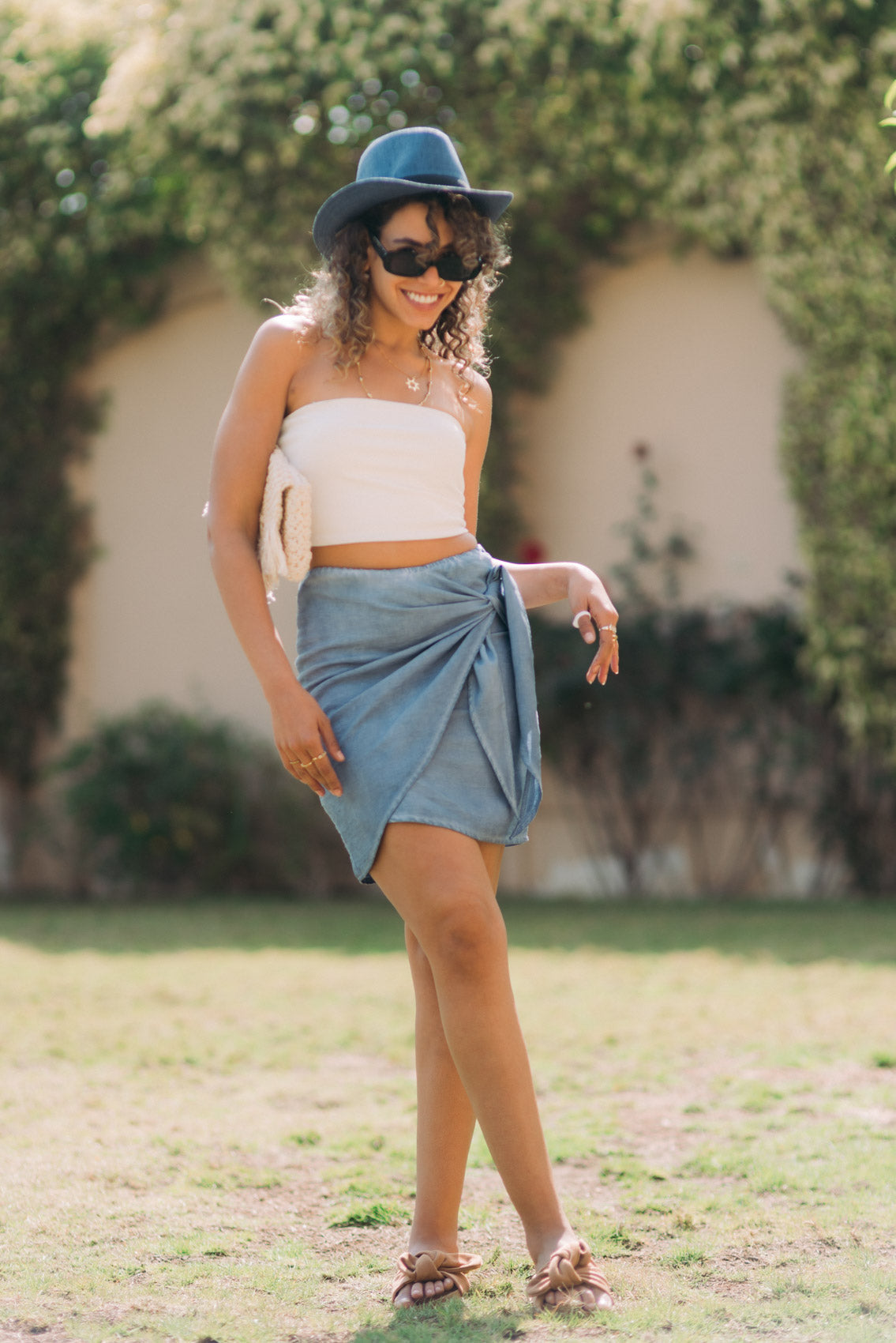 Kanza - Breeze Wrap Short Linen Skirt 1