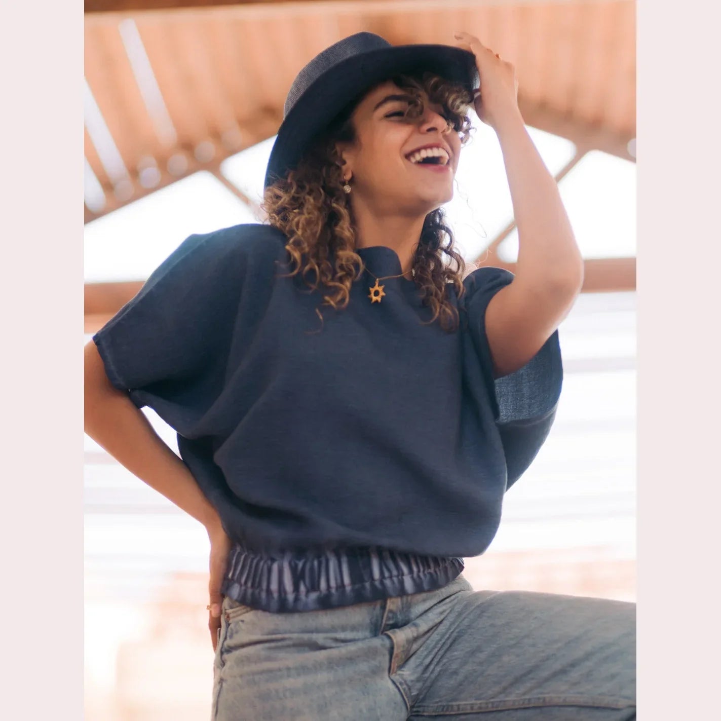 Kanza - Butterfly-Inspired Linen Top 6