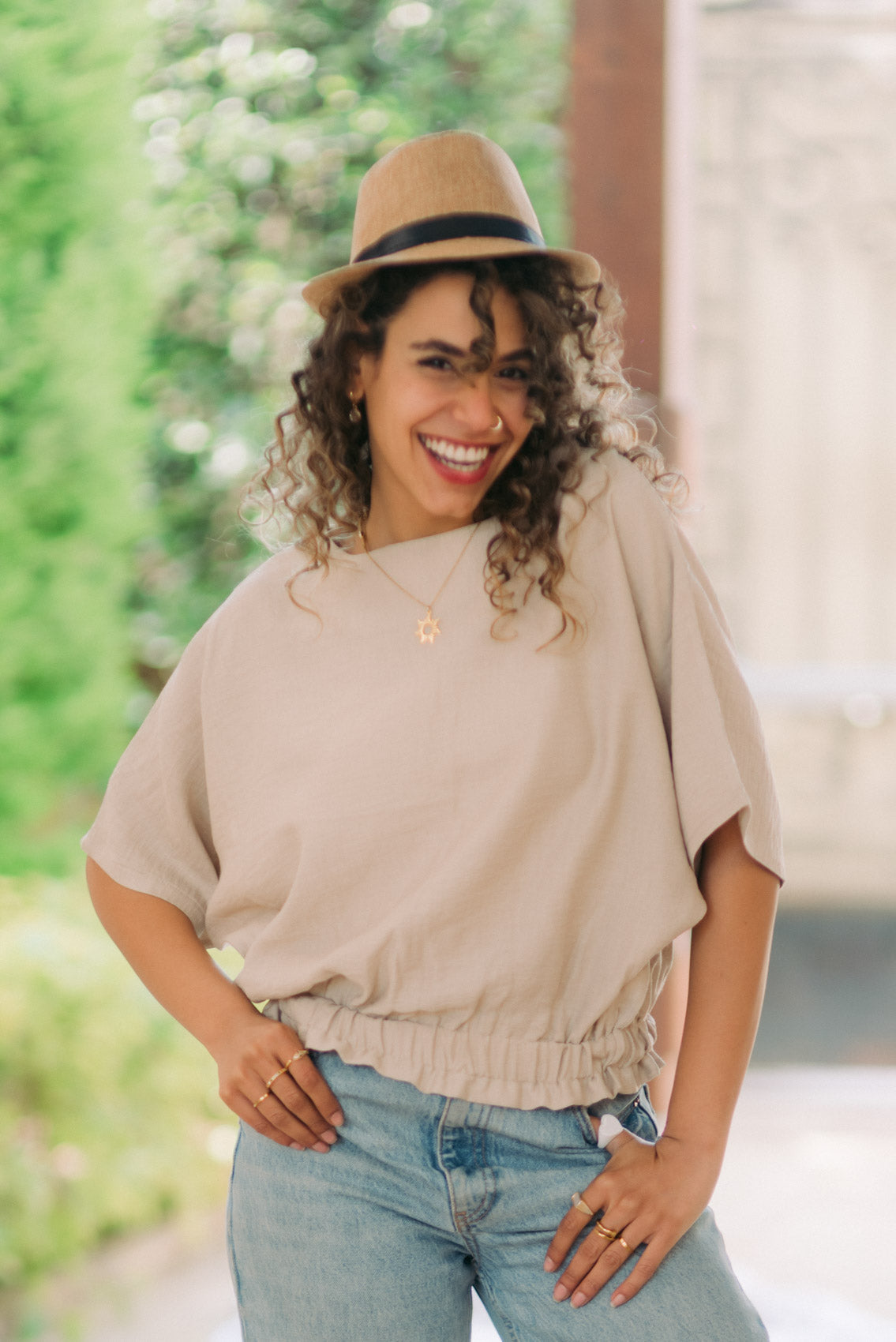 Kanza - Butterfly-Inspired Linen Top 2