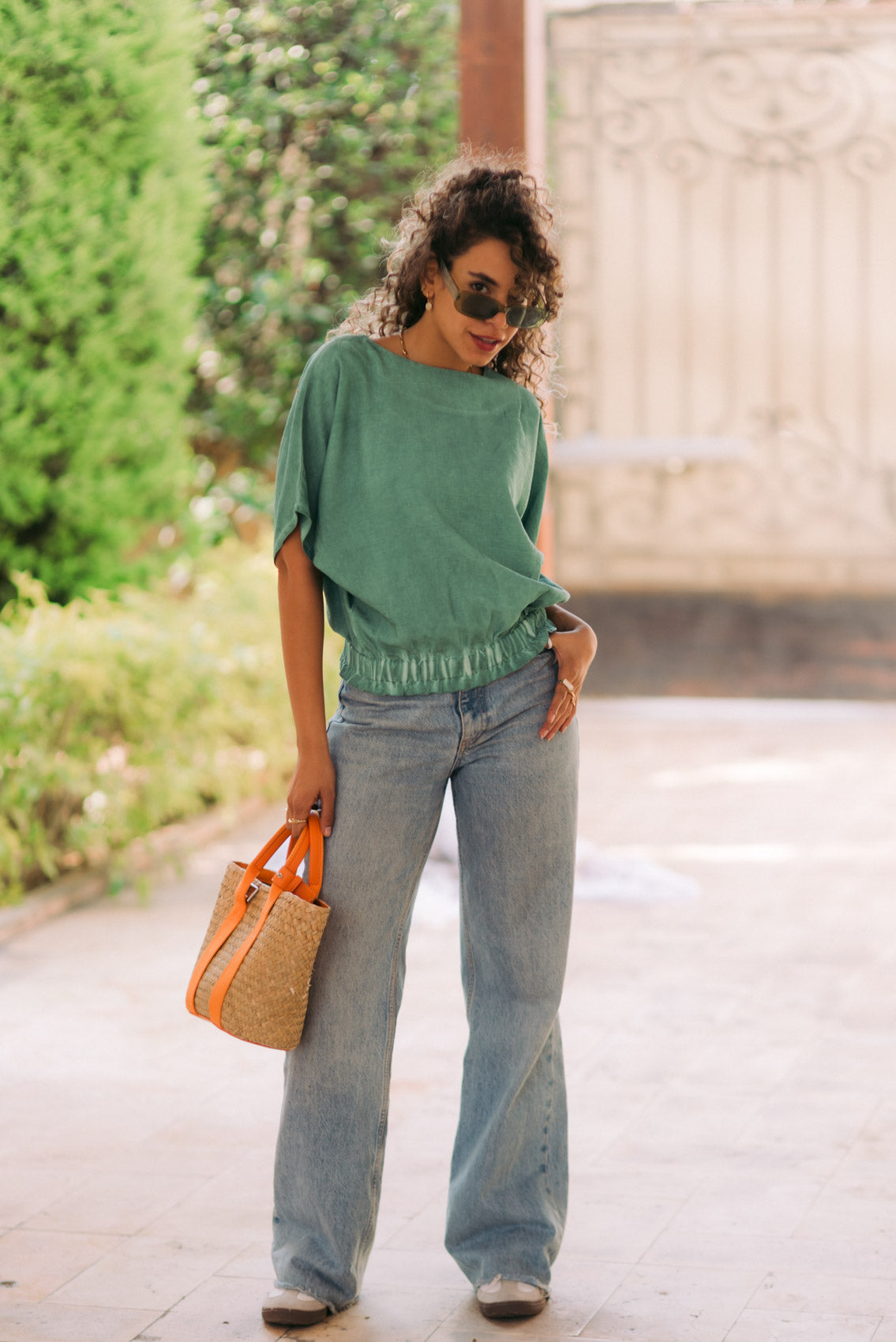 Kanza - Butterfly-Inspired Linen Top 1