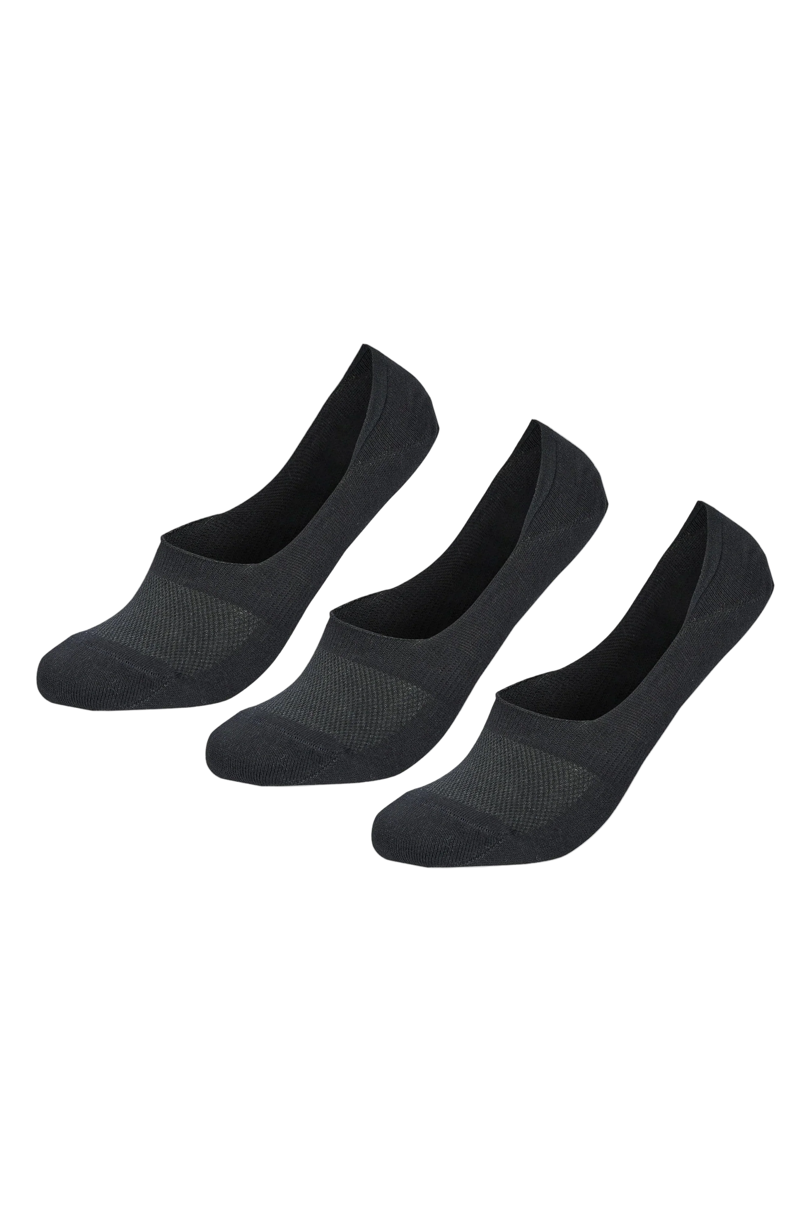 Sam Socks - Men Set Of 3 Invisible Nets Silicon Socks Black 1