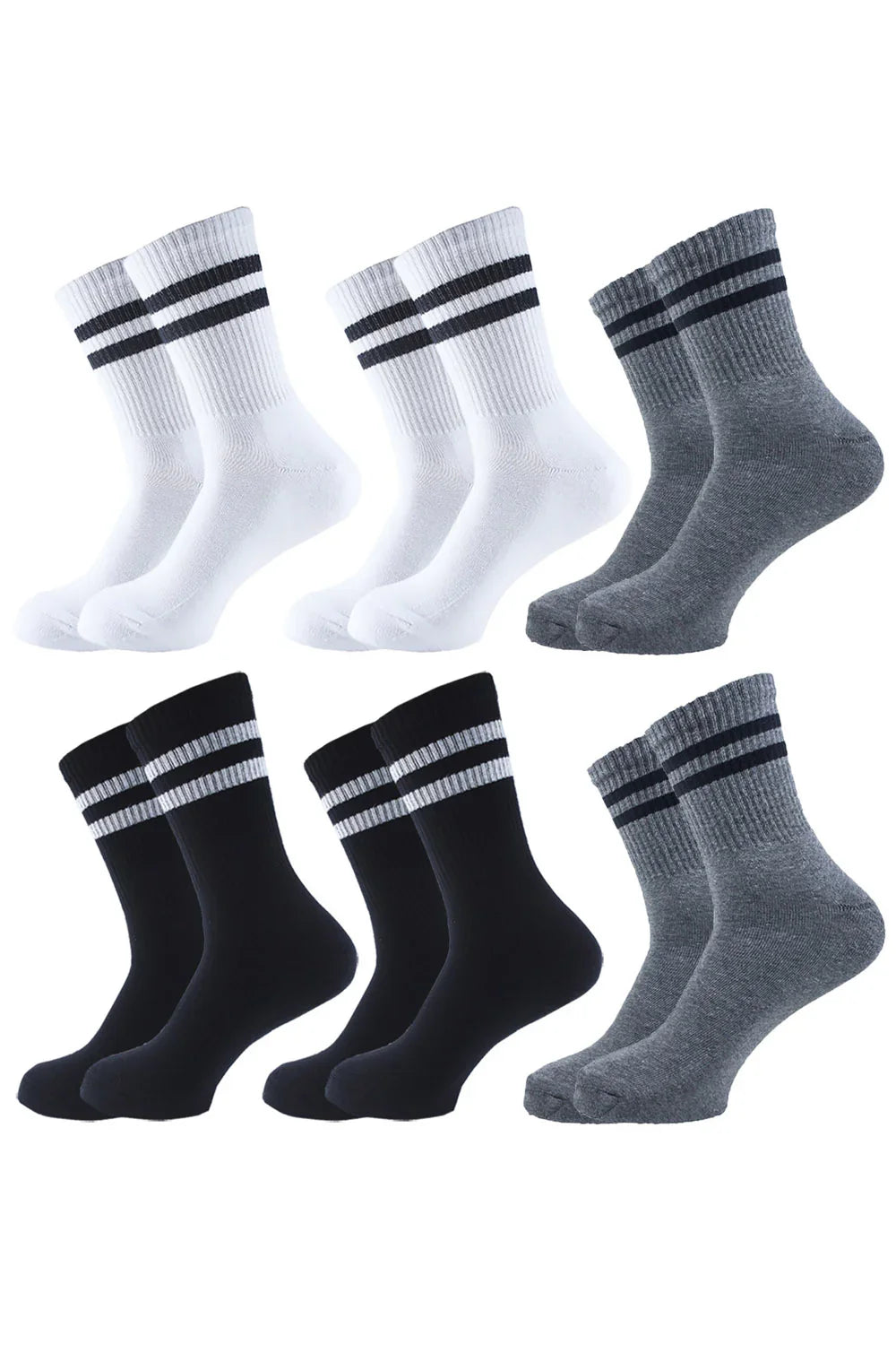 Sam Socks - Men Set Of 6 Long Half Terry Sport Socks Multicolour 5