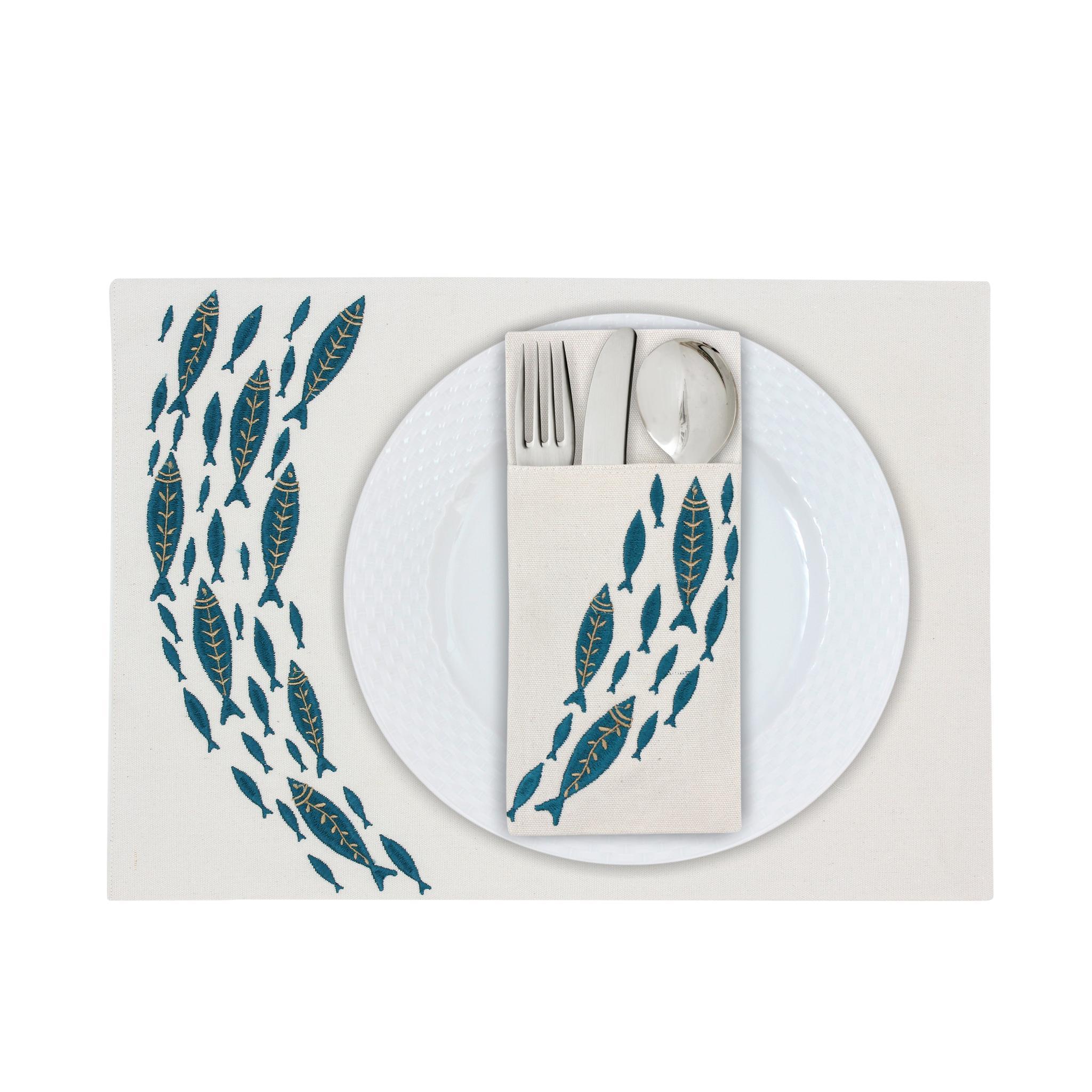 Marine Melody Cutlery Sleeves Set - Ticas