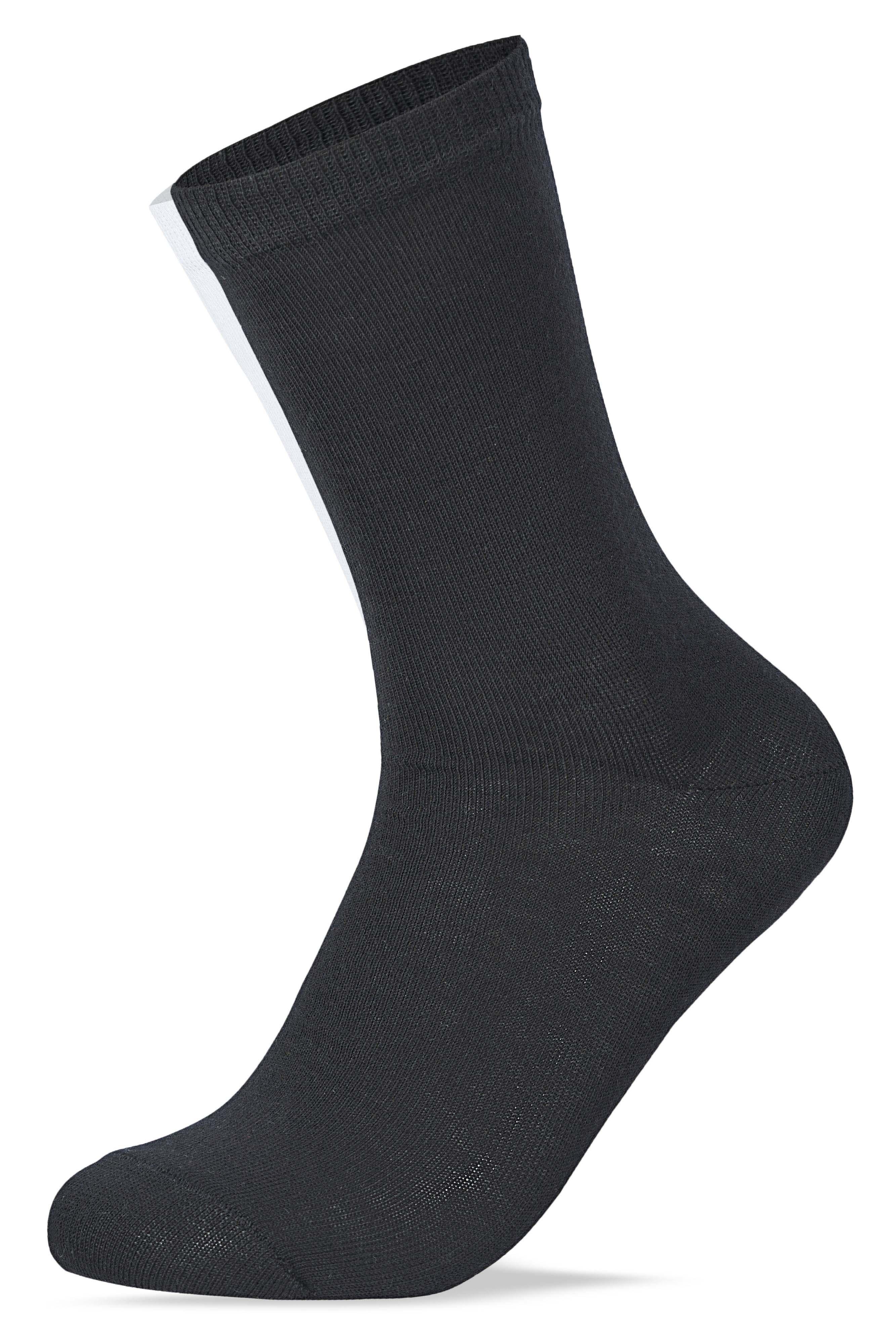 Sam Socks - Women Set Of 5 Long Plain Socks Black 2