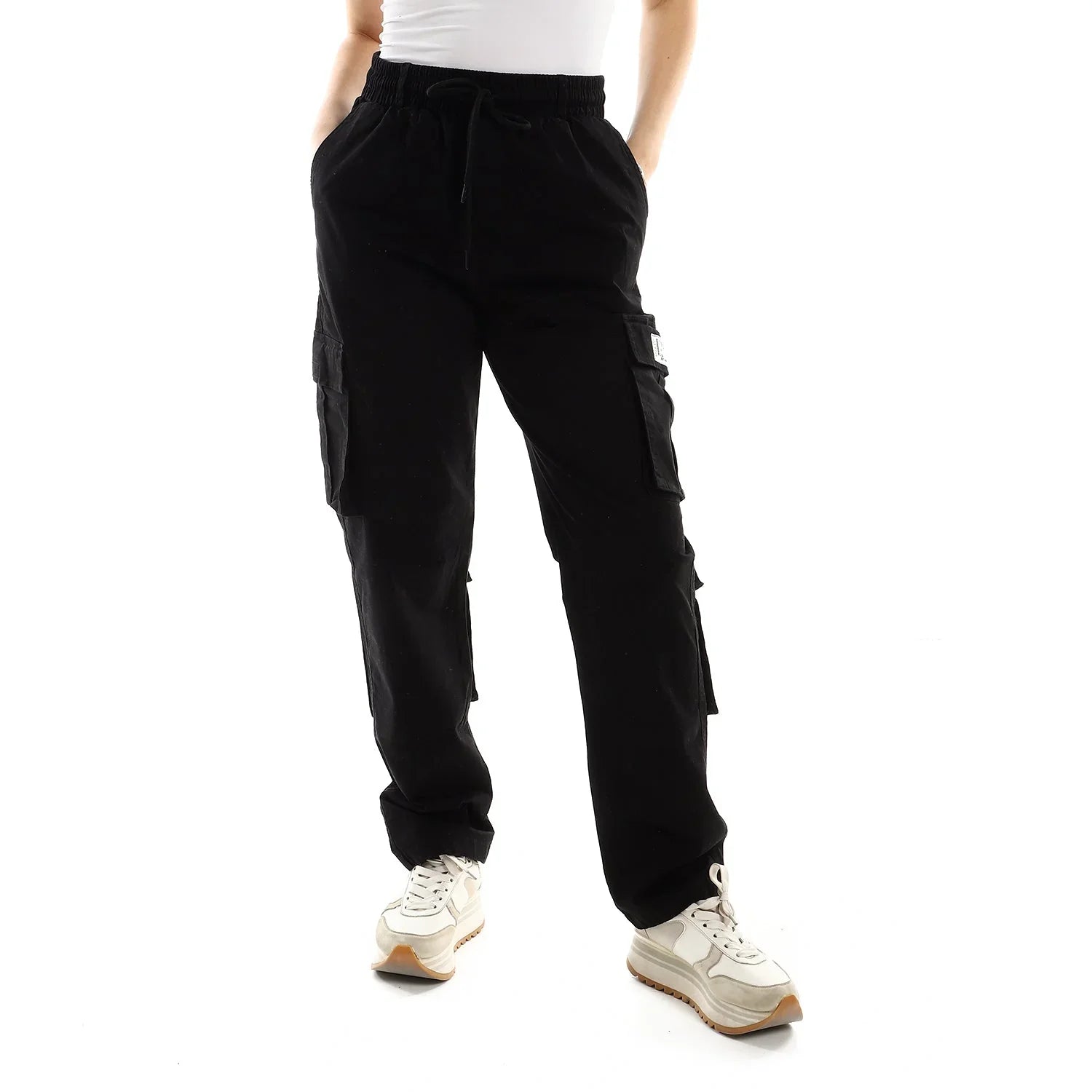 NAS Trends - Basic Unisex Cargo Pants - Black 2