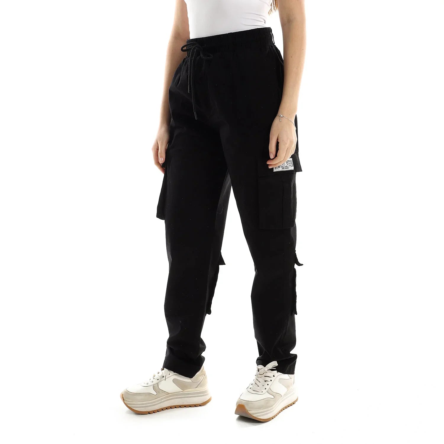 NAS Trends - Basic Unisex Cargo Pants - Black 3