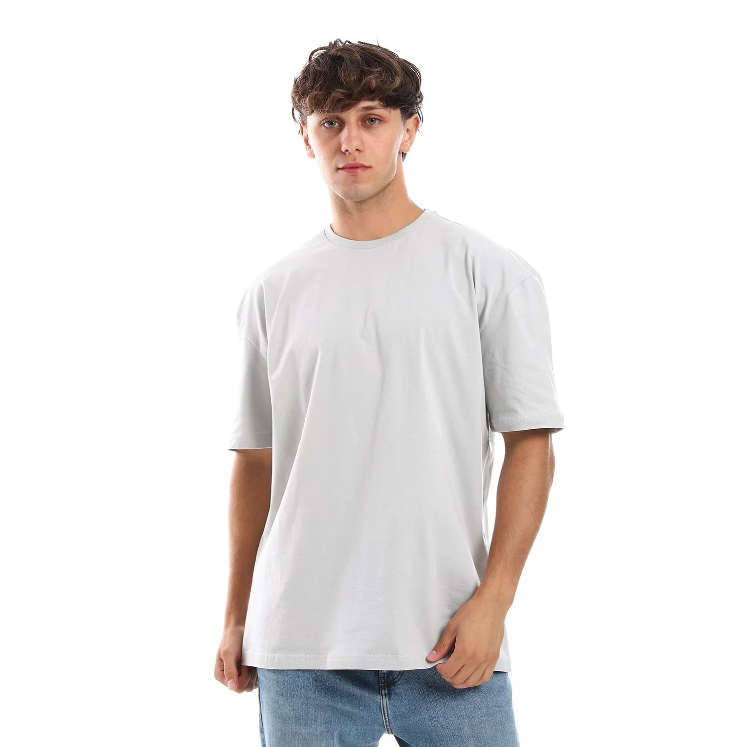 NAS Trends - Basic Unisex Oversized SS T-Shirt - Silver 1