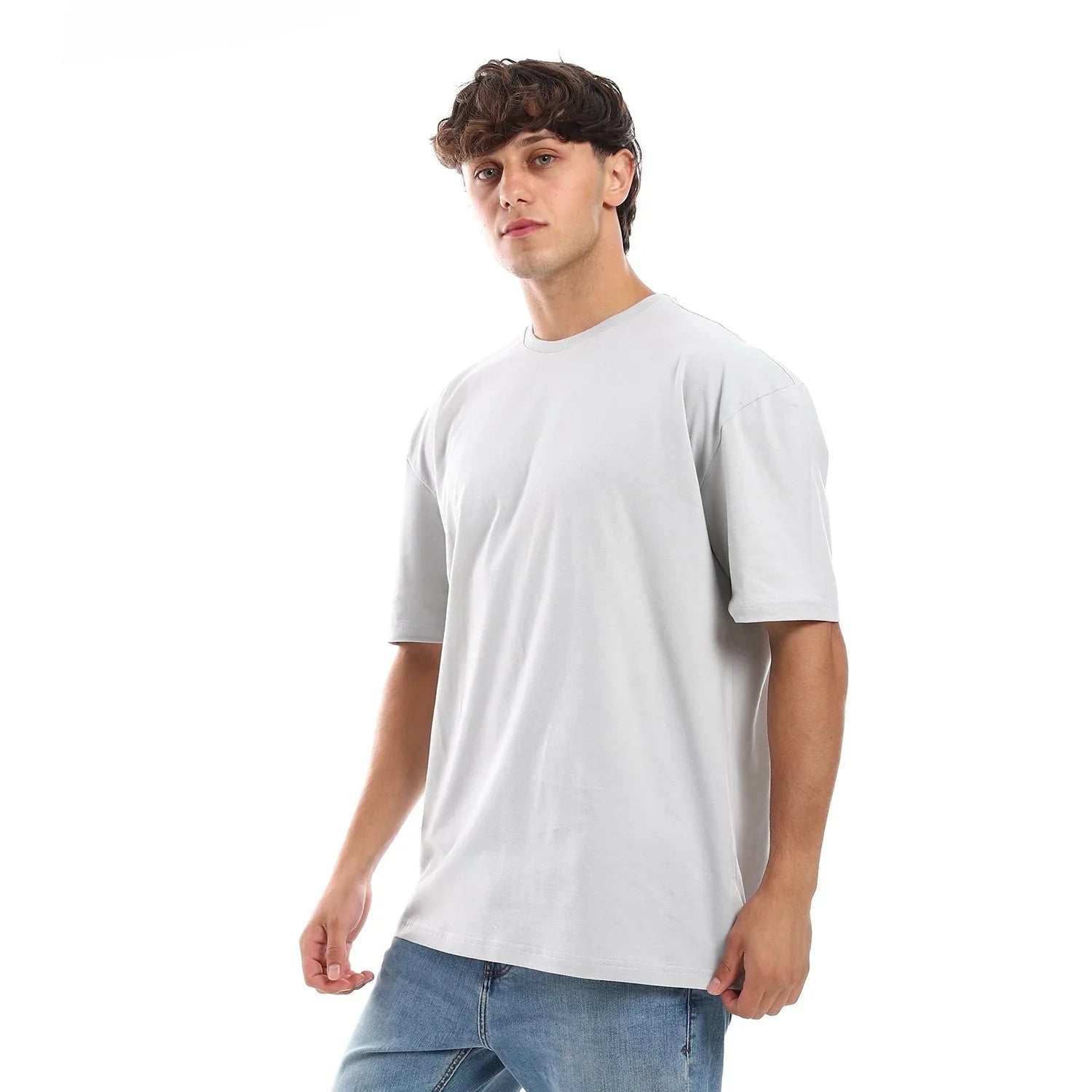NAS Trends - Basic Unisex Oversized SS T-Shirt - Silver 2