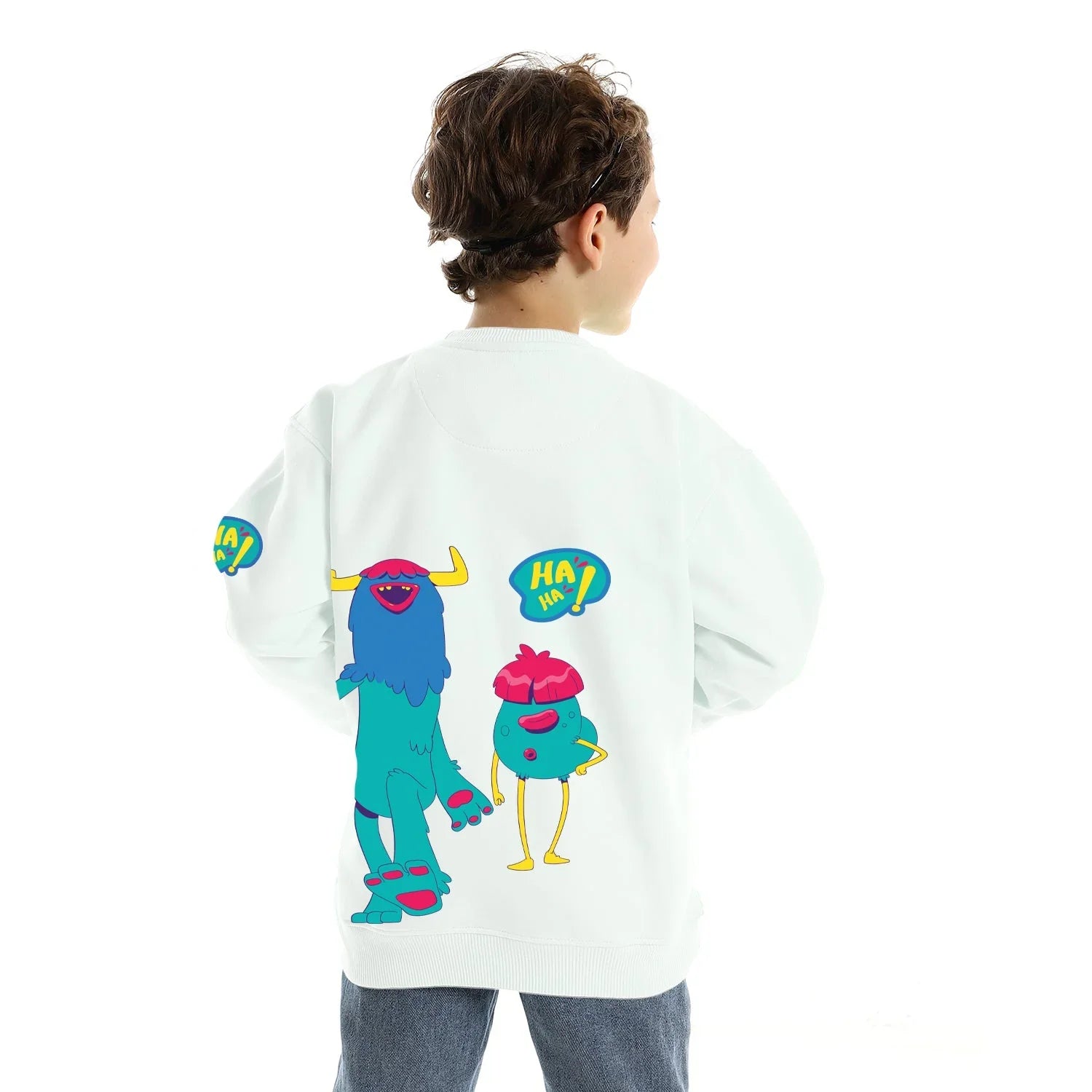 NAS Trends - Stay Groovy Kids Oversized Hoodie - White 3