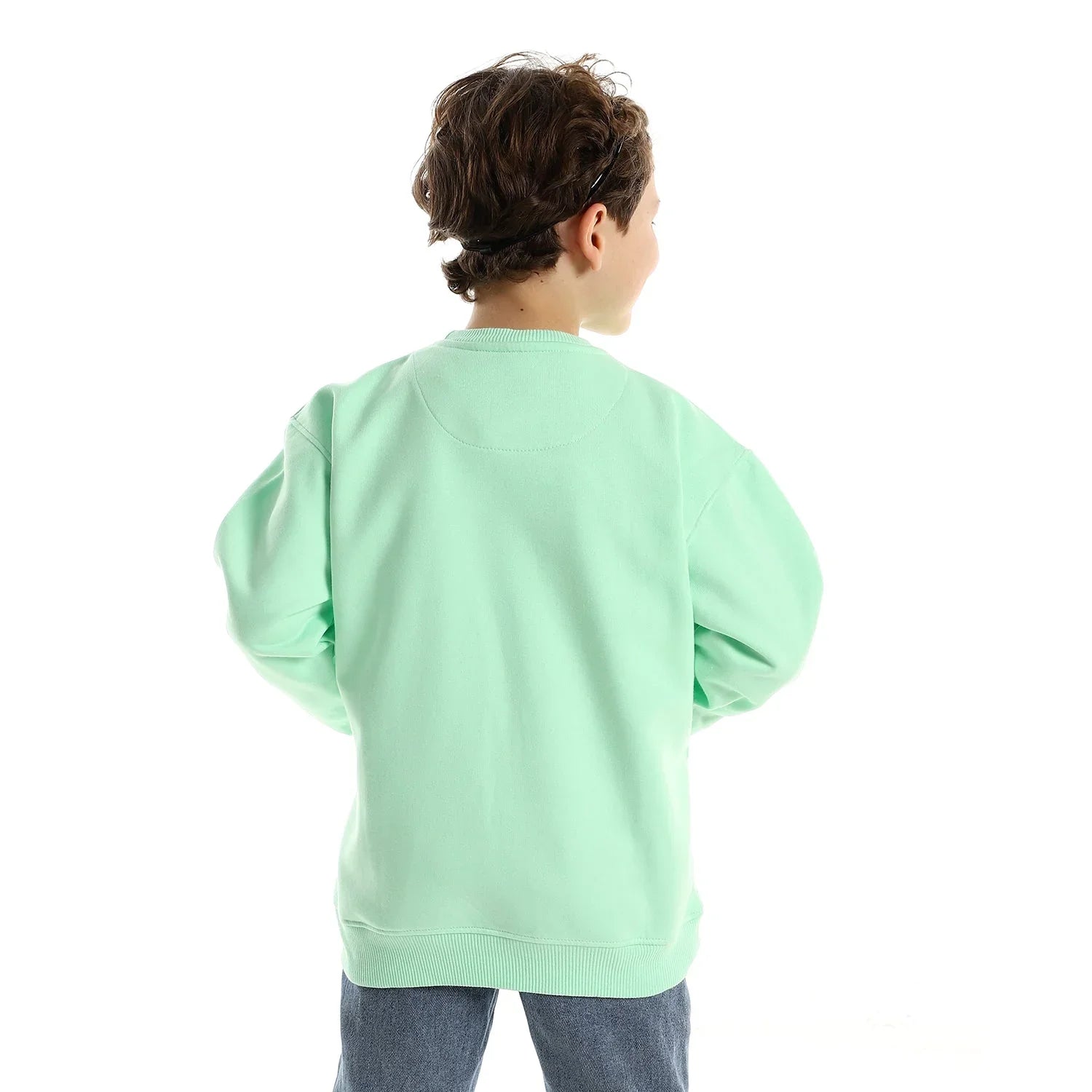 NAS Trends - King Kong Kids Oversized Crew-neck Sweatshirt-Mint Green 3