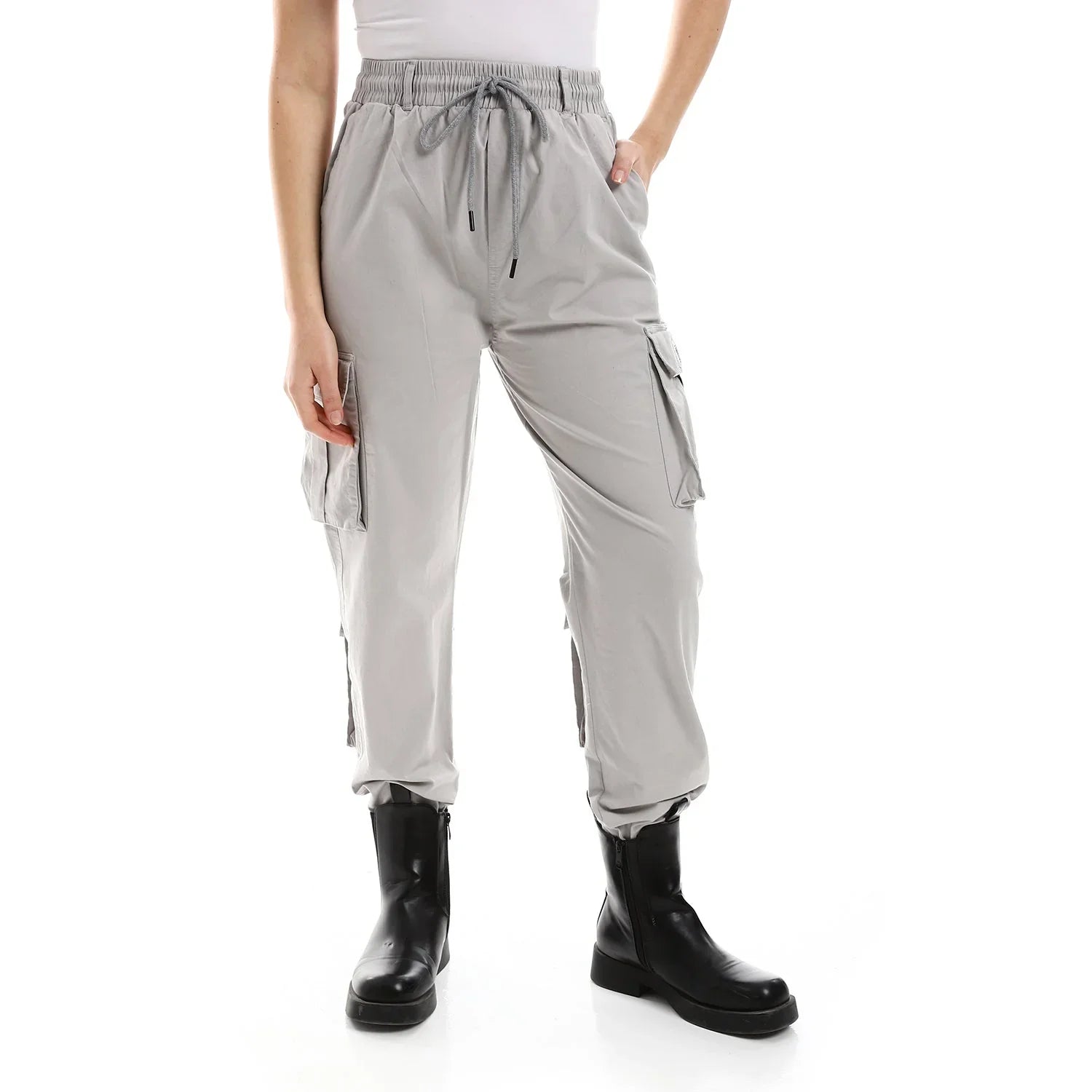 NAS Trends - Basic Unisex Cargo Pants - Grey 2